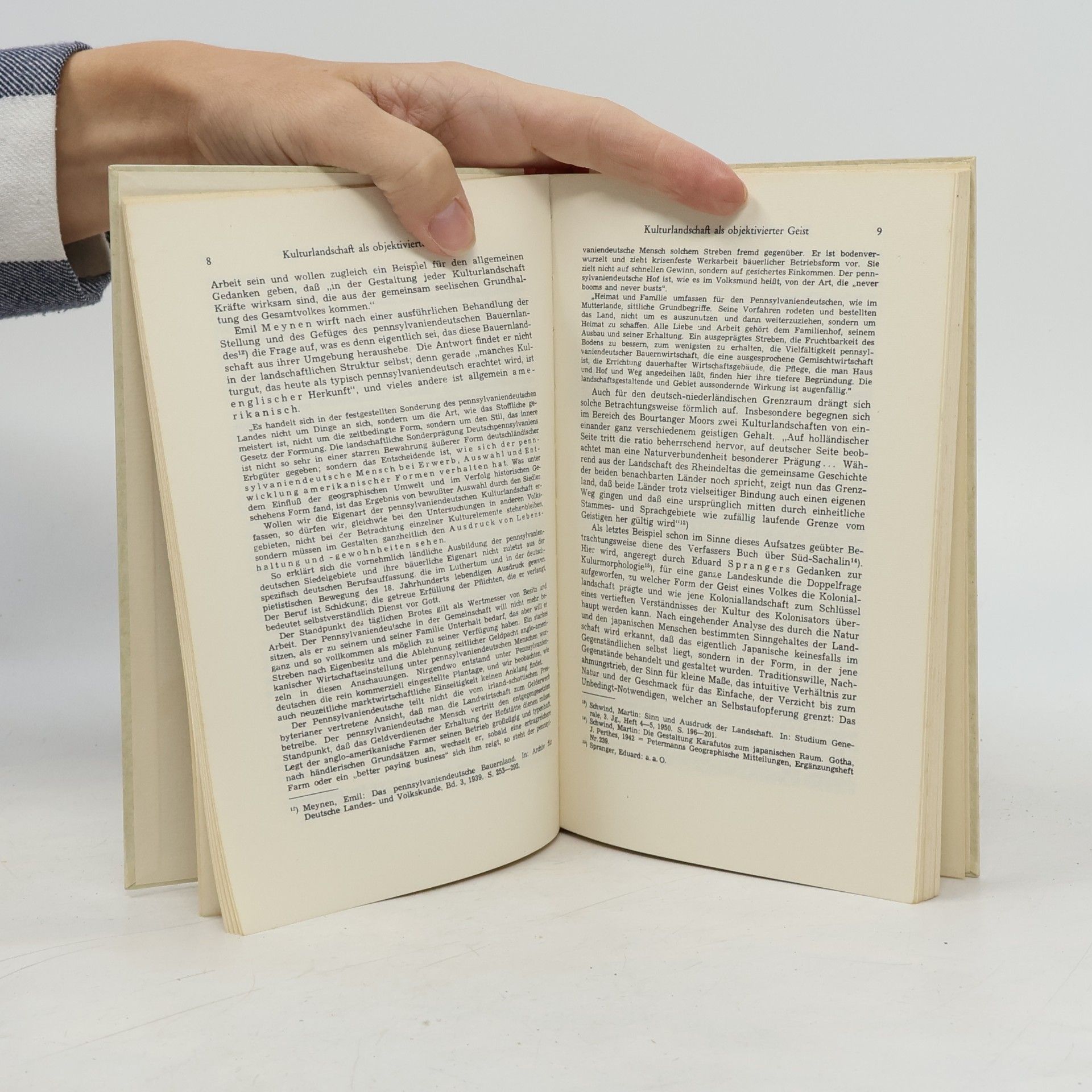Martin Schwind Kulturlandschaft als geformter Geist