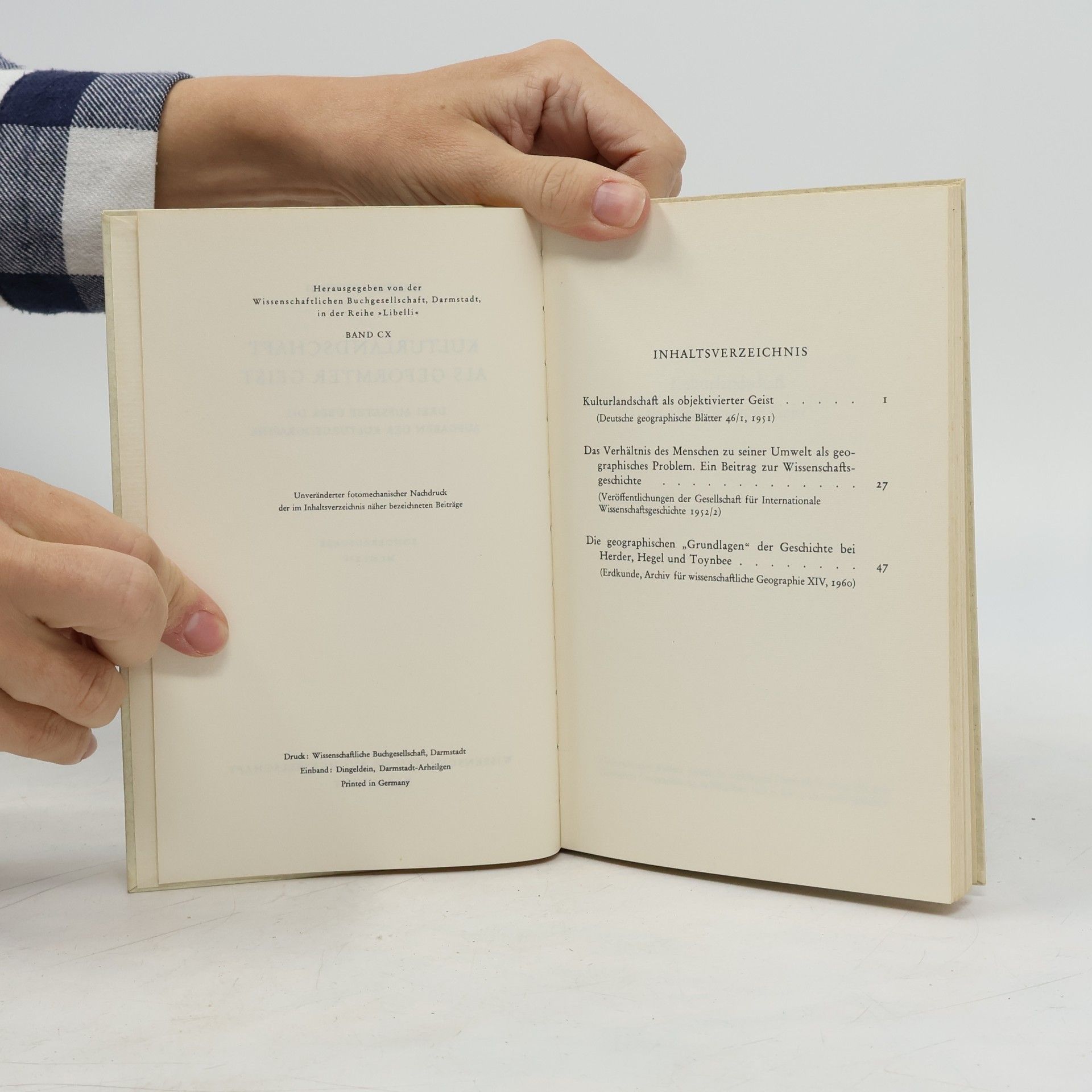 Martin Schwind Kulturlandschaft als geformter Geist