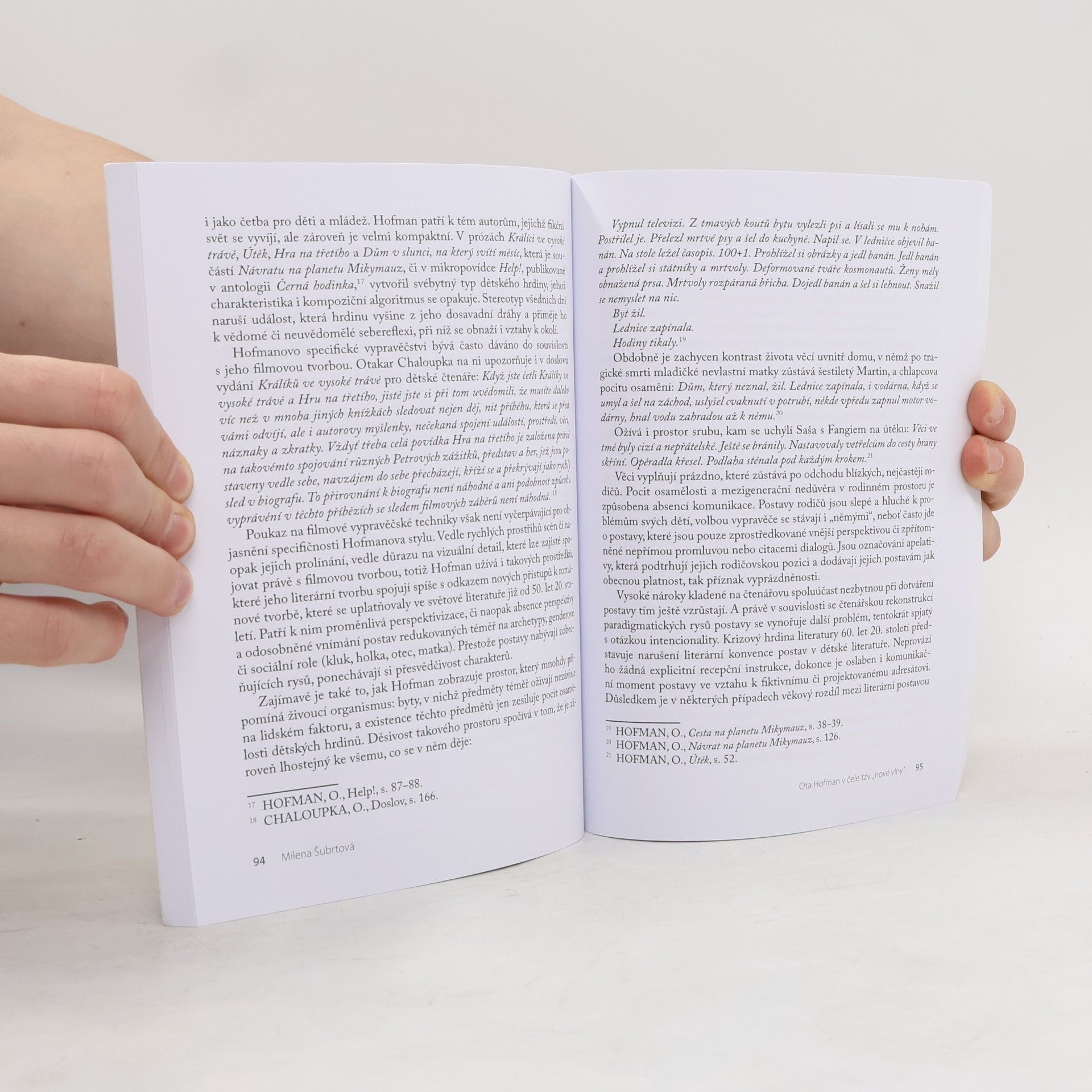 Jana Čeňková Odkaz Oty Hofmana literatuře a filmu : současnost literatury pro děti a mládež : Praha a Liberec 17.-19. dubna 2018