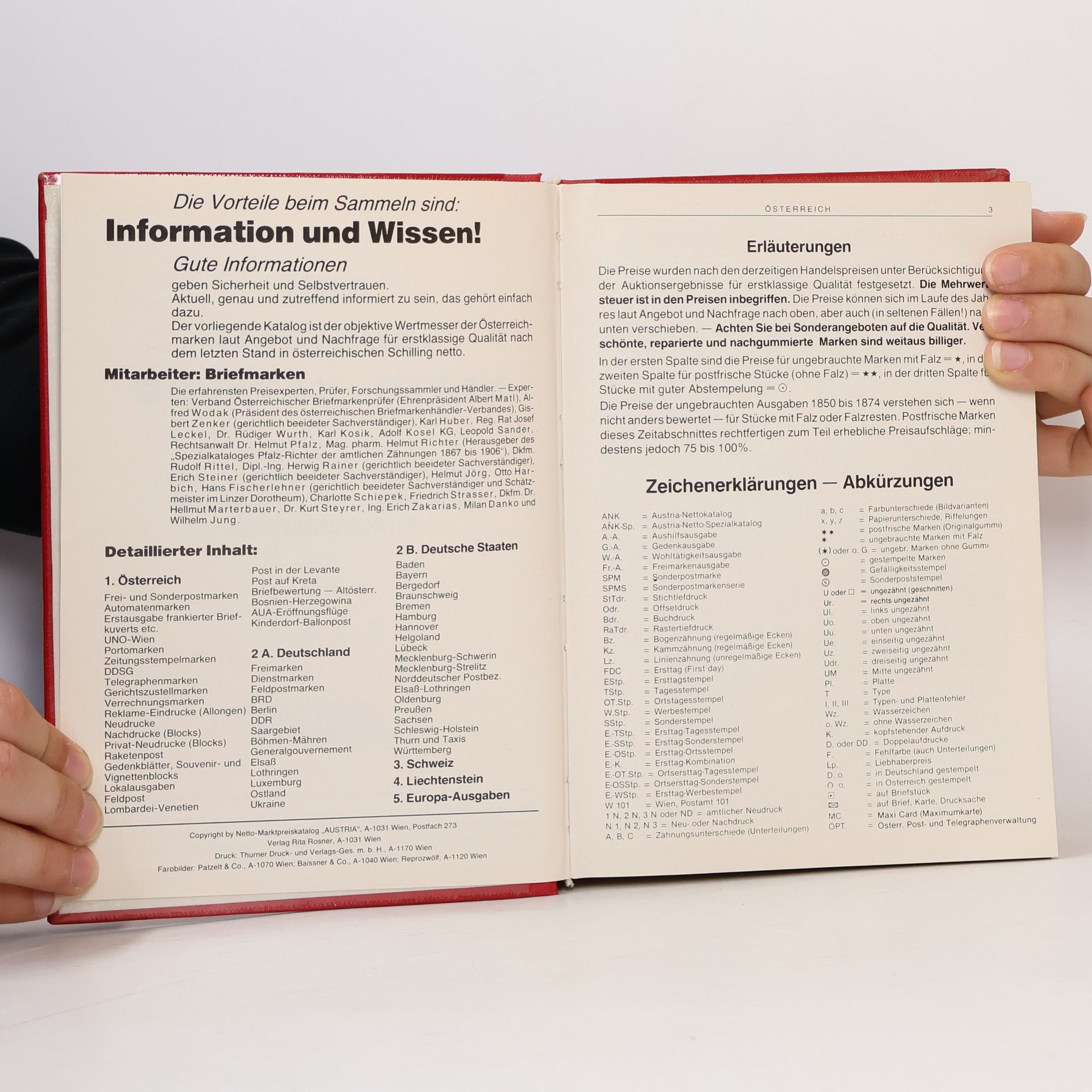 Autorenkollektiv Netto Marktpreis Katalog 1985 Austria