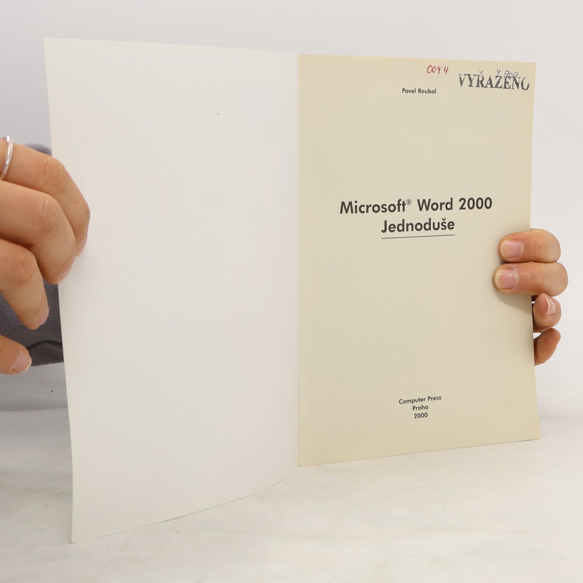Pavel Roubal Microsoft Word 2000 jednoduše