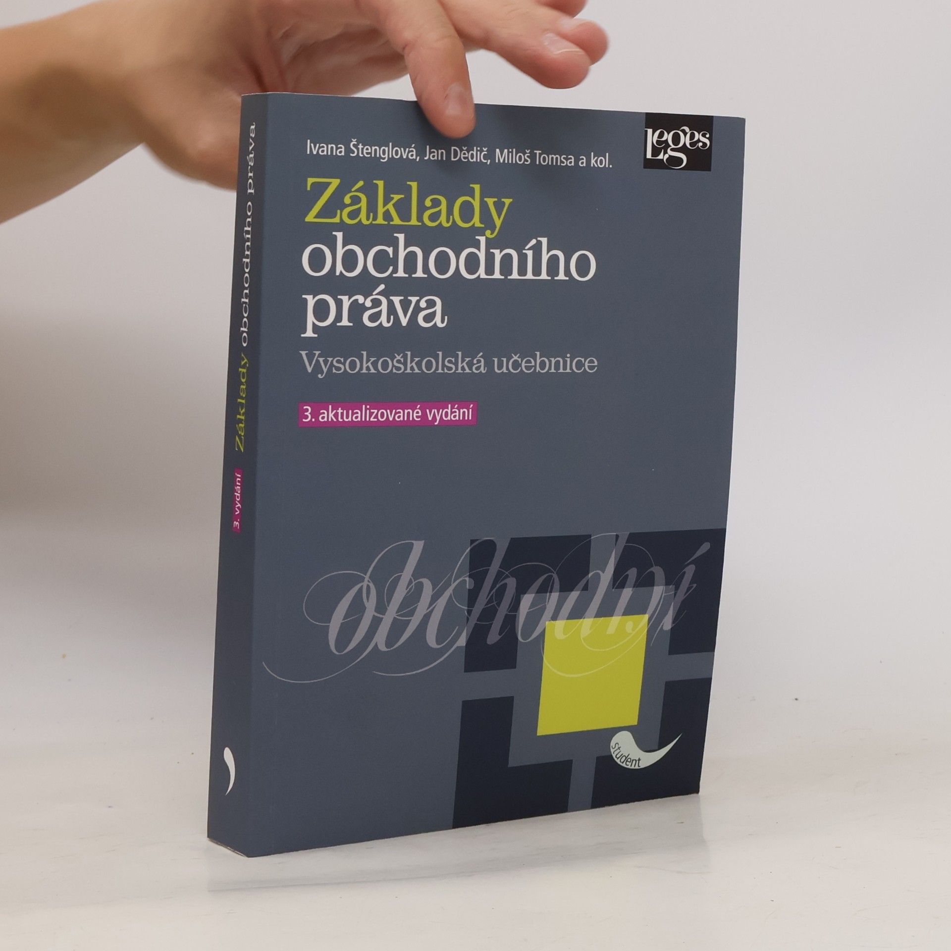 Miloš Tomsa Základy obchodního práva : vysokoškolská učebnice
