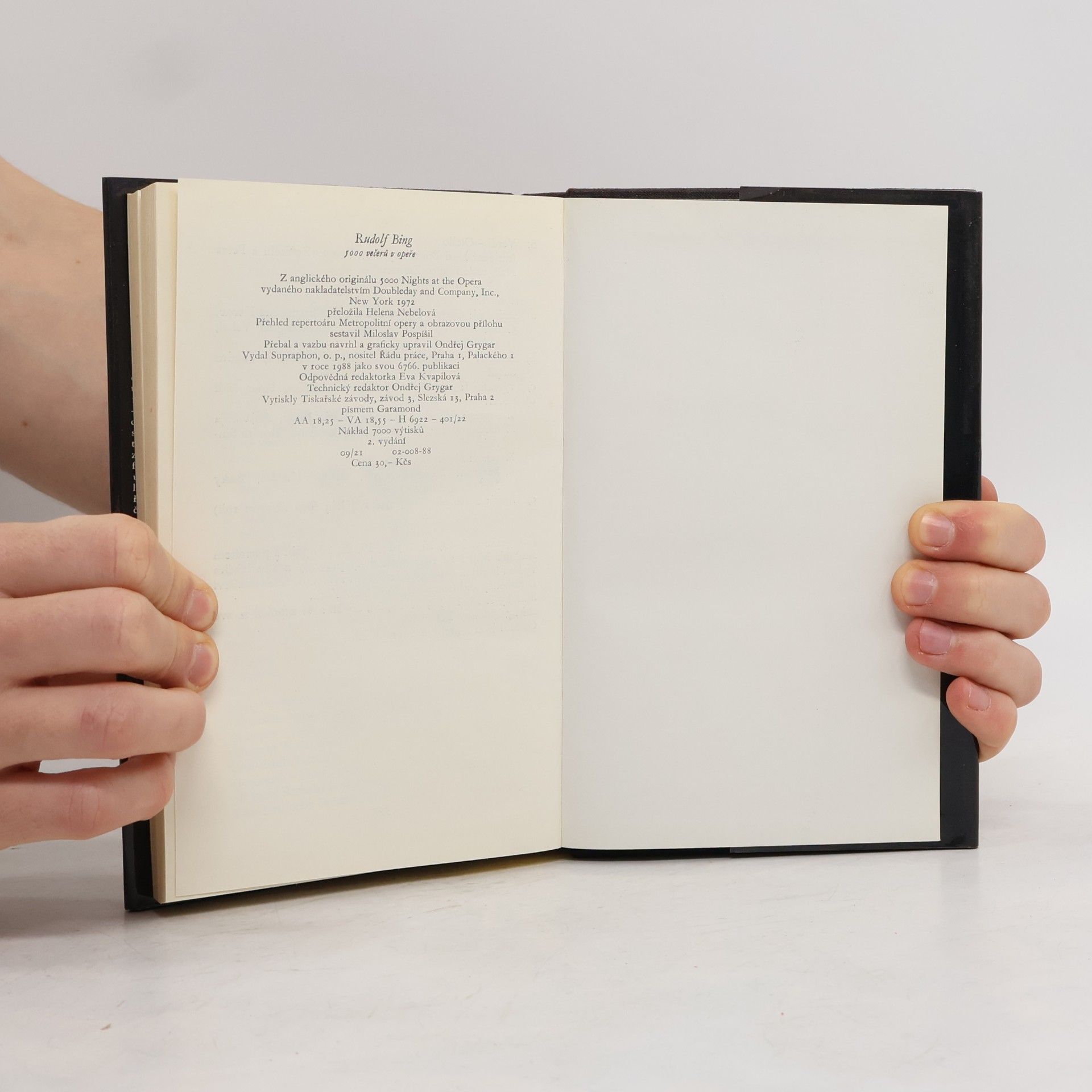 Rudolf Bing 5000 večerů v opeře (memoáry ředitele Metropolitní opery)