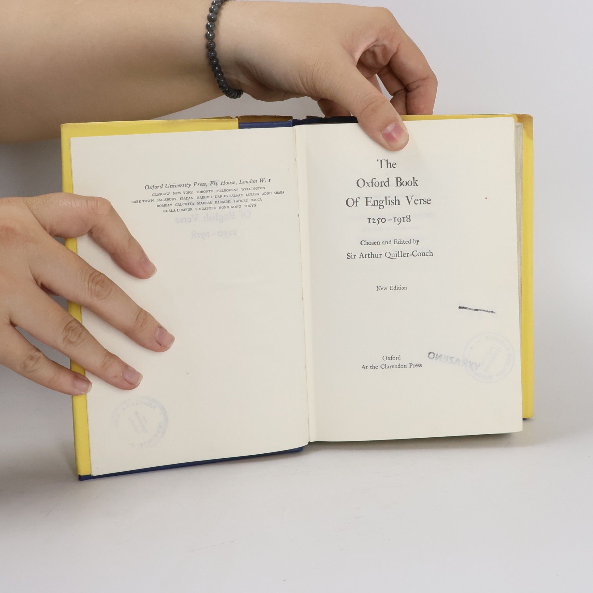 Arthur Quiller-Couch The Oxford Book of English Verse, 1250-1918