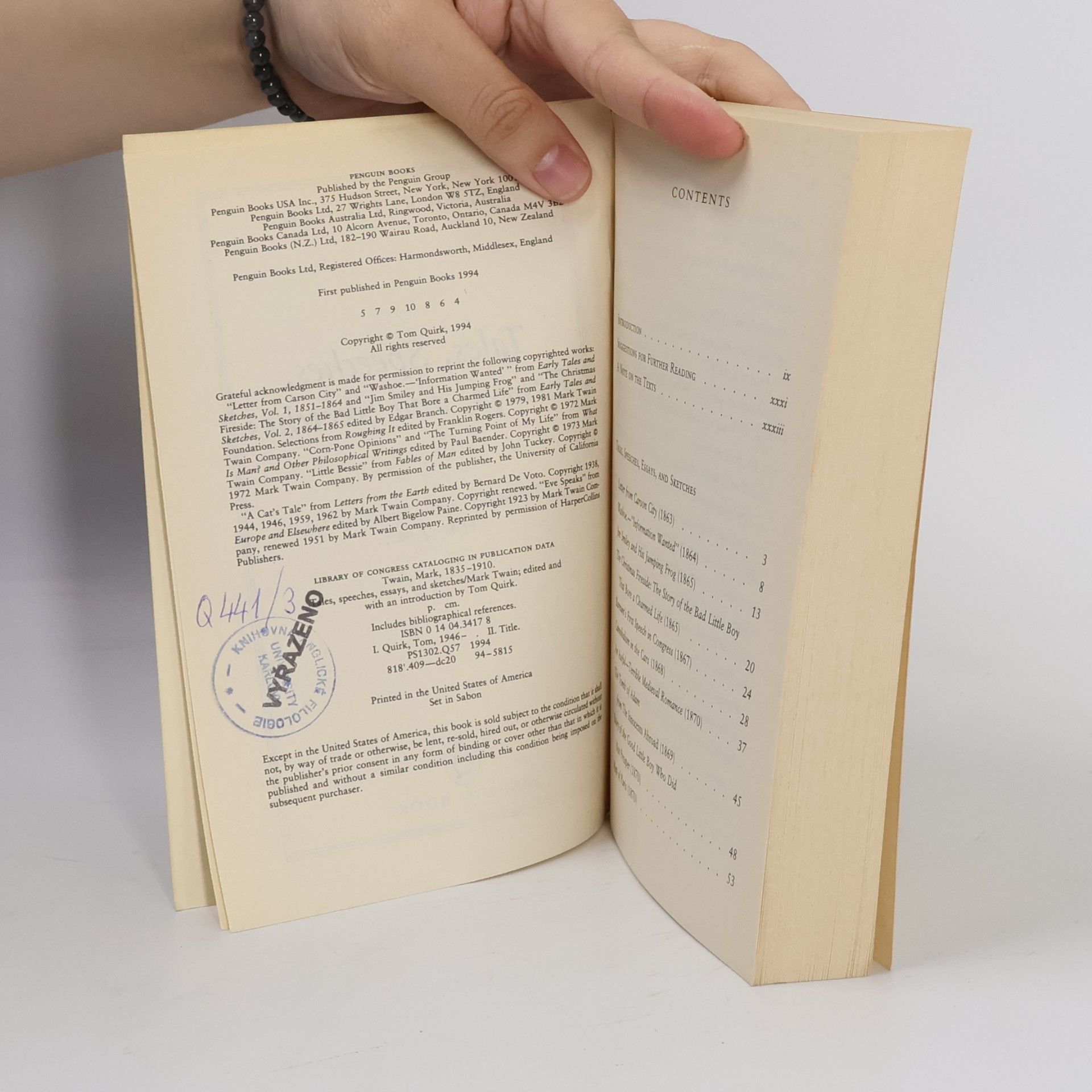 Mark Twain Penguin Classics: Tales, Speeches, Essays, and Sketches