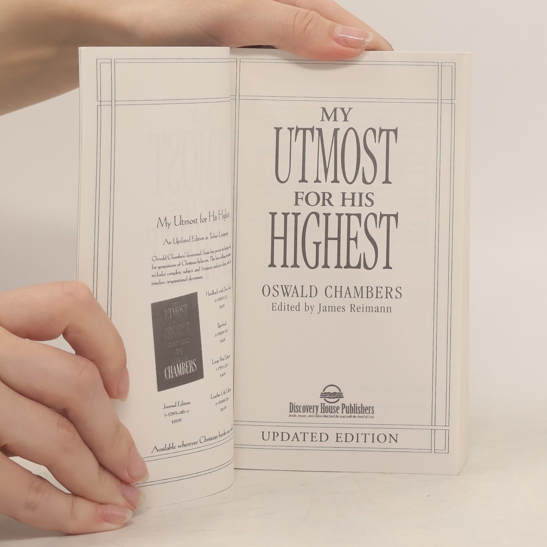 Oswald Chambers My Utmost for His Highest - Updated Edition