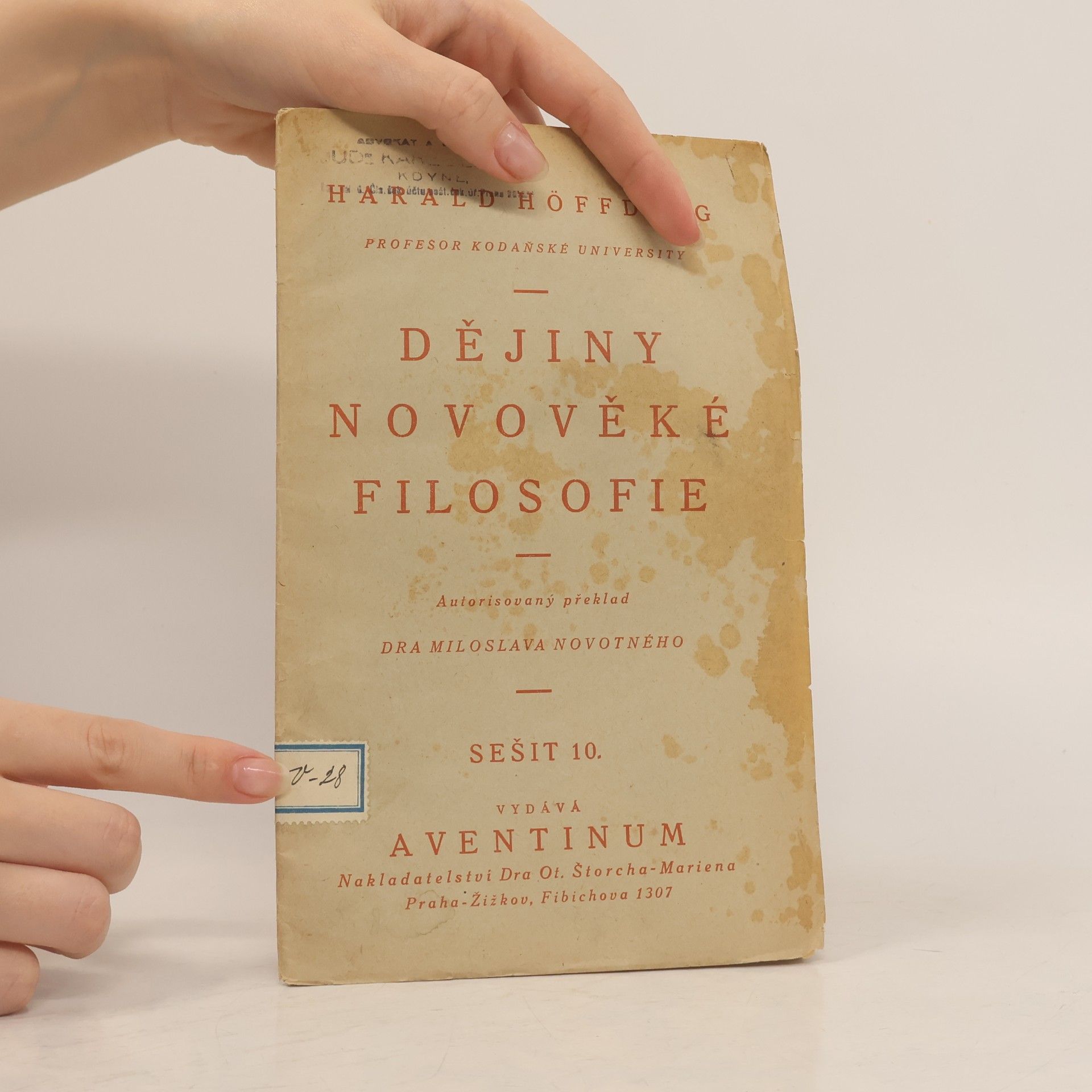 Harald Höffding Dějiny novověké filosofie 10