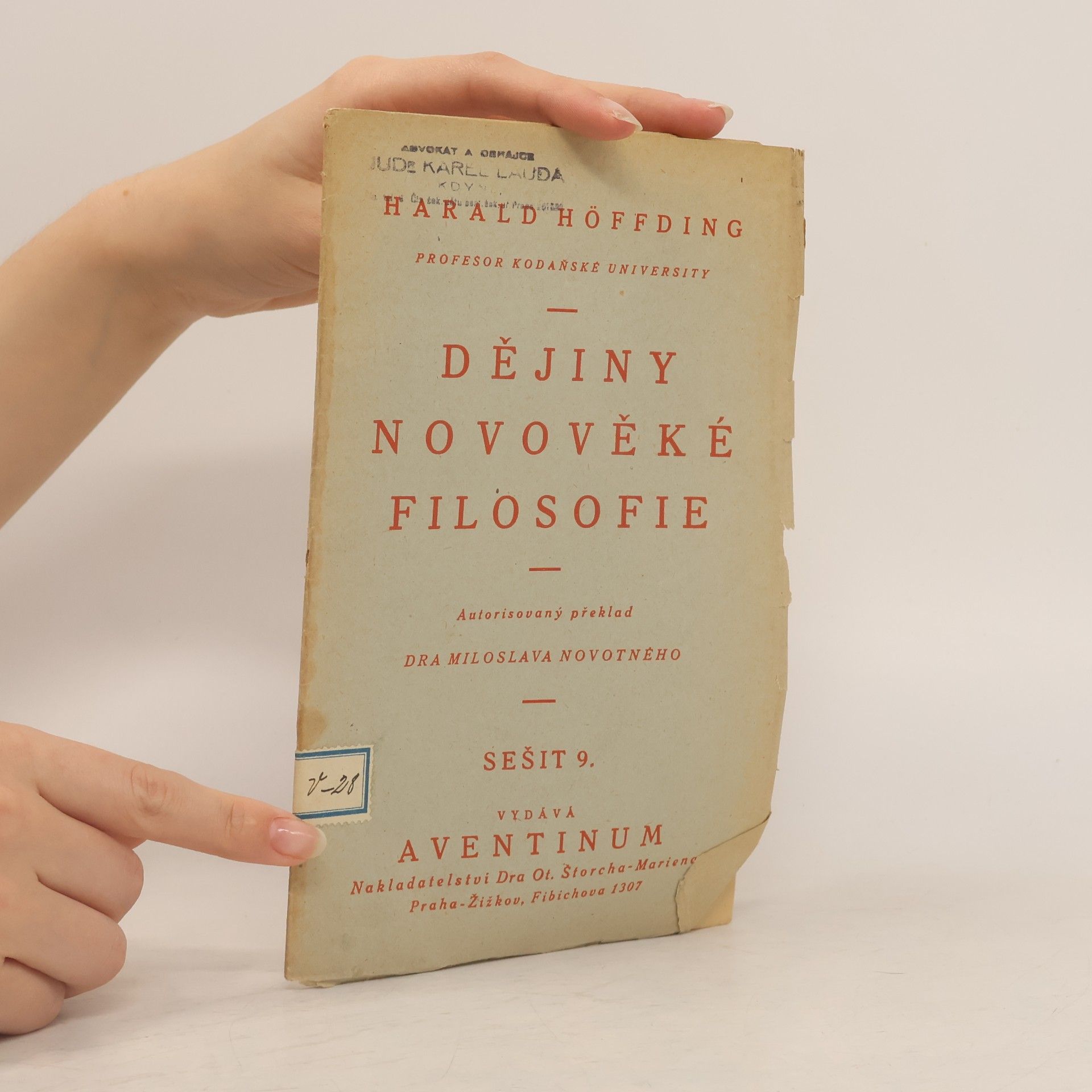 Harald Høffding Dějiny novověké filosofie