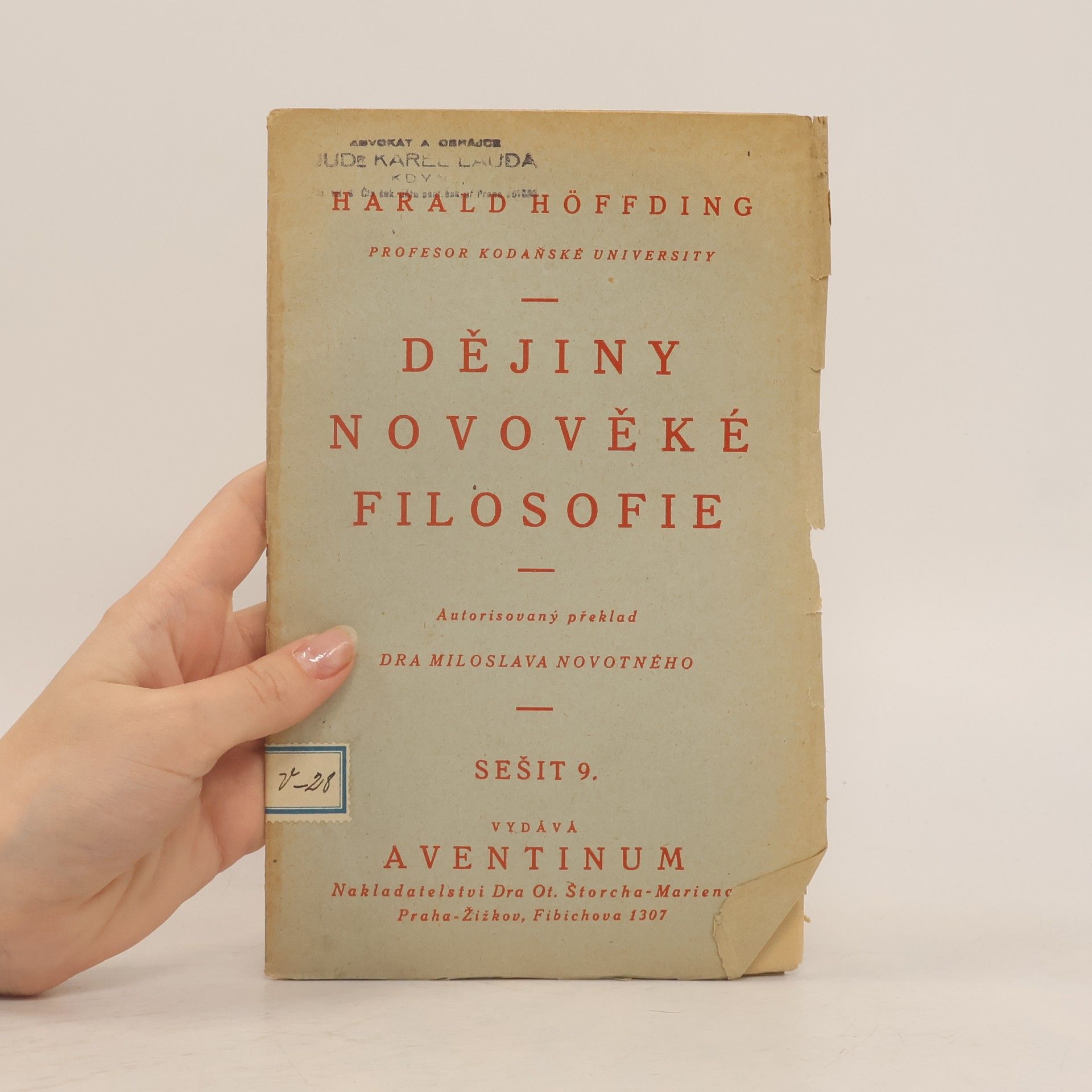 Harald Høffding Dějiny novověké filosofie