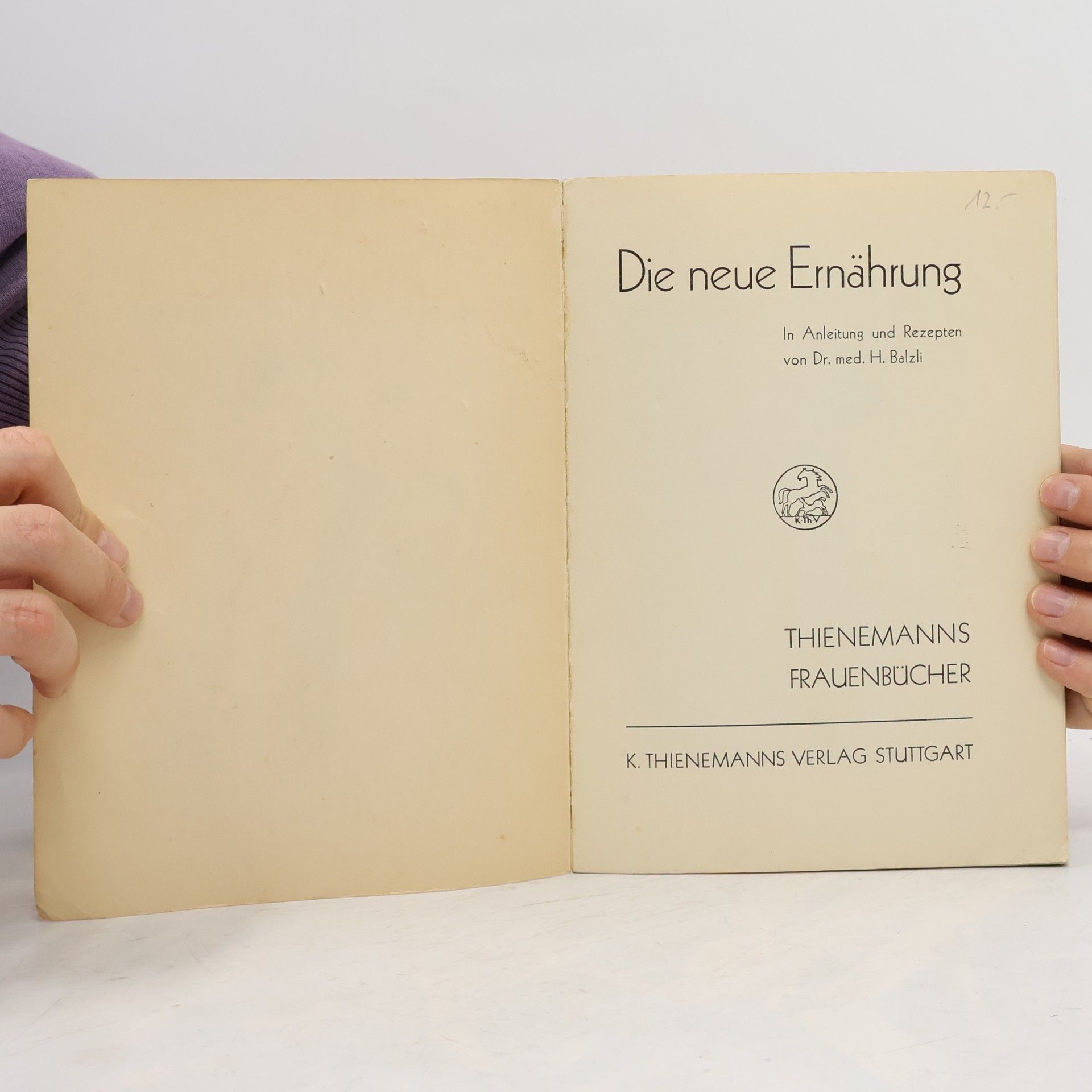 H. Balzli Die neue Ernährung