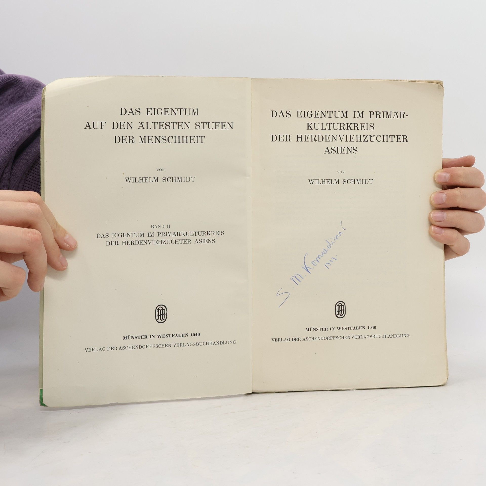 Wilhelm Schmidt Das eigentum auf altesten stufen der menschheit