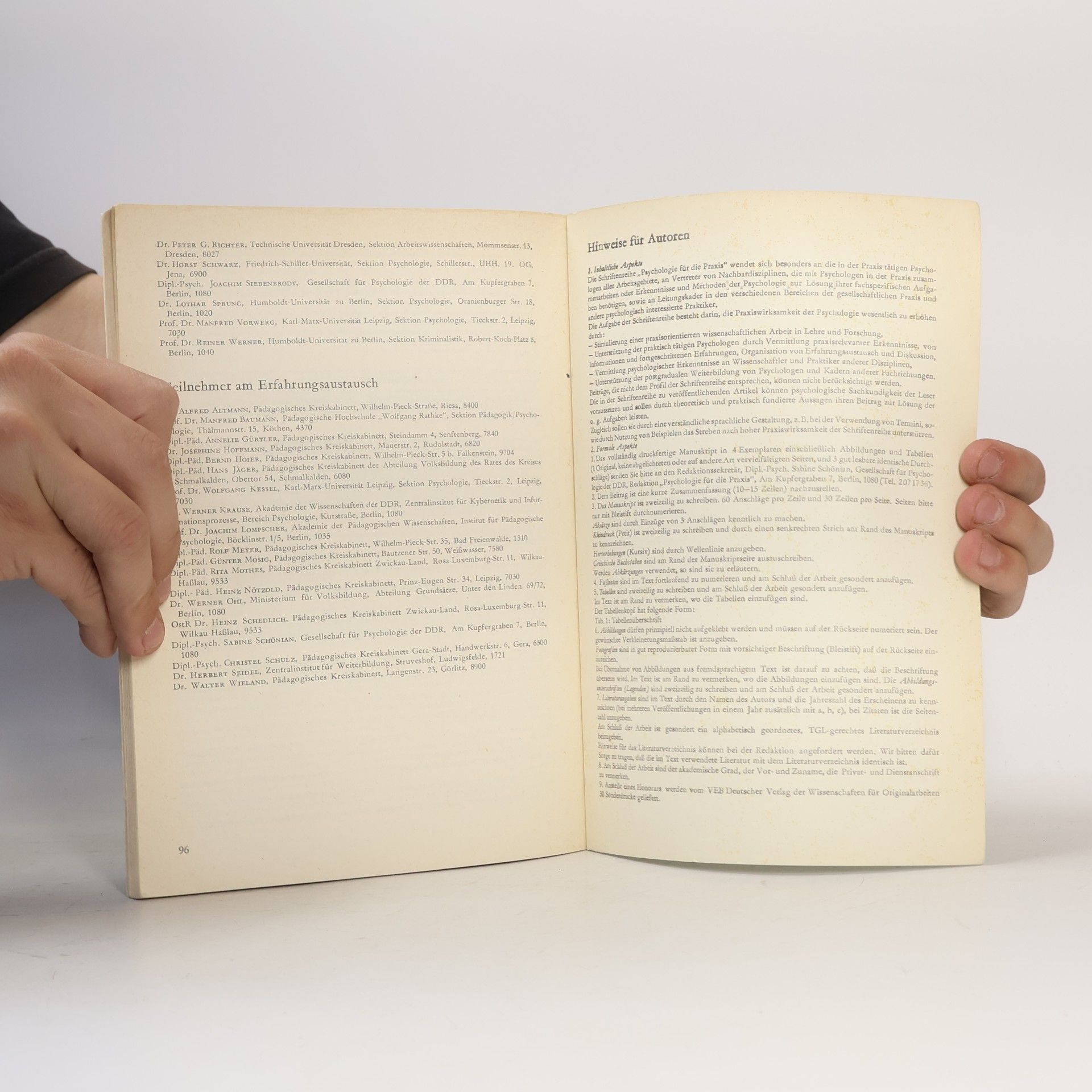 Michael Bading Psychologie für die Praxis 1/1986