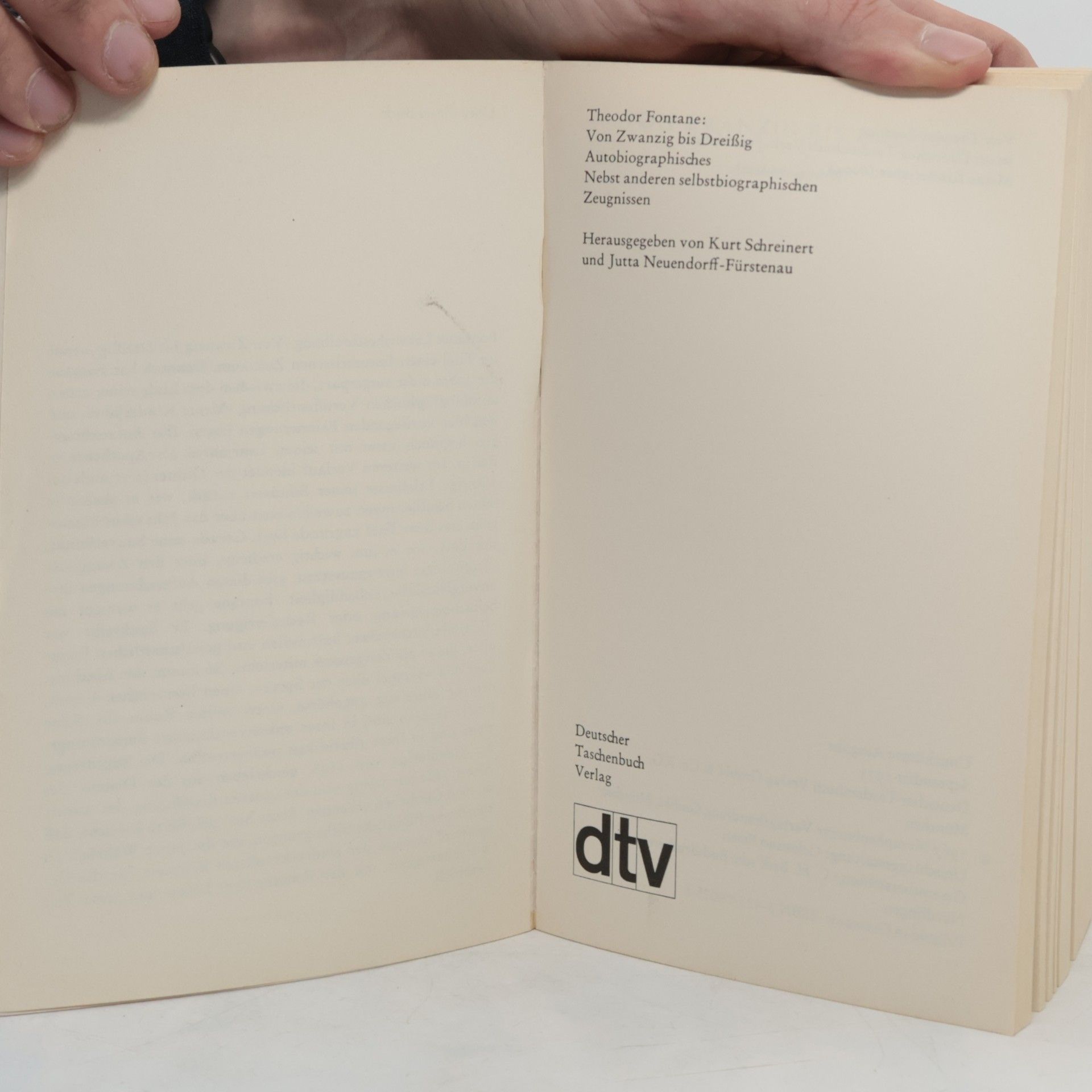 Theodor Fontane Von Zwanzig bis Dreißig