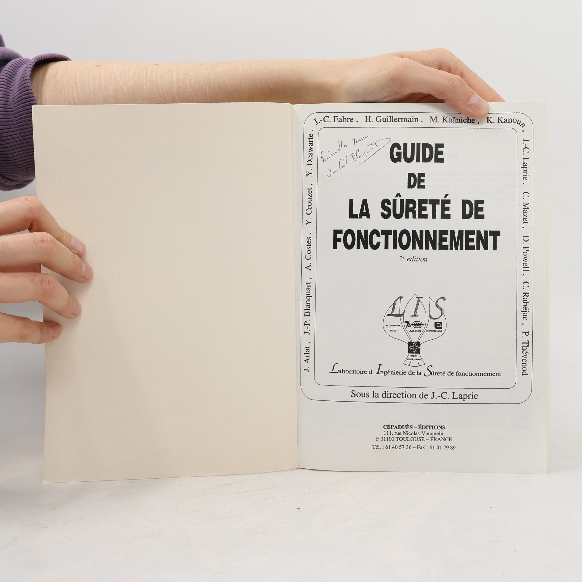 Jean-Claude Laprie Le guide de la sûreté de fonctionnement, 2e édition