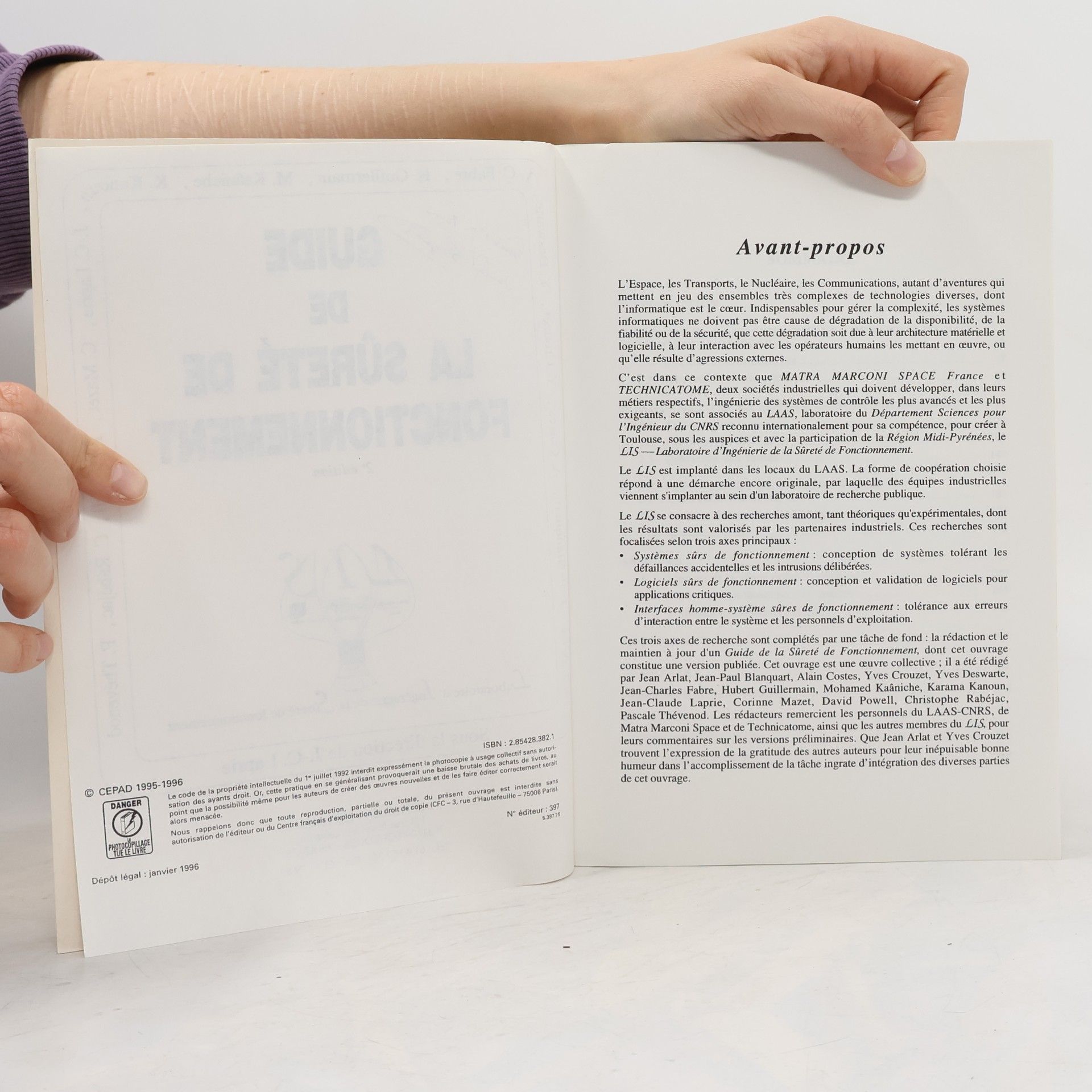 Jean-Claude Laprie Le guide de la sûreté de fonctionnement, 2e édition