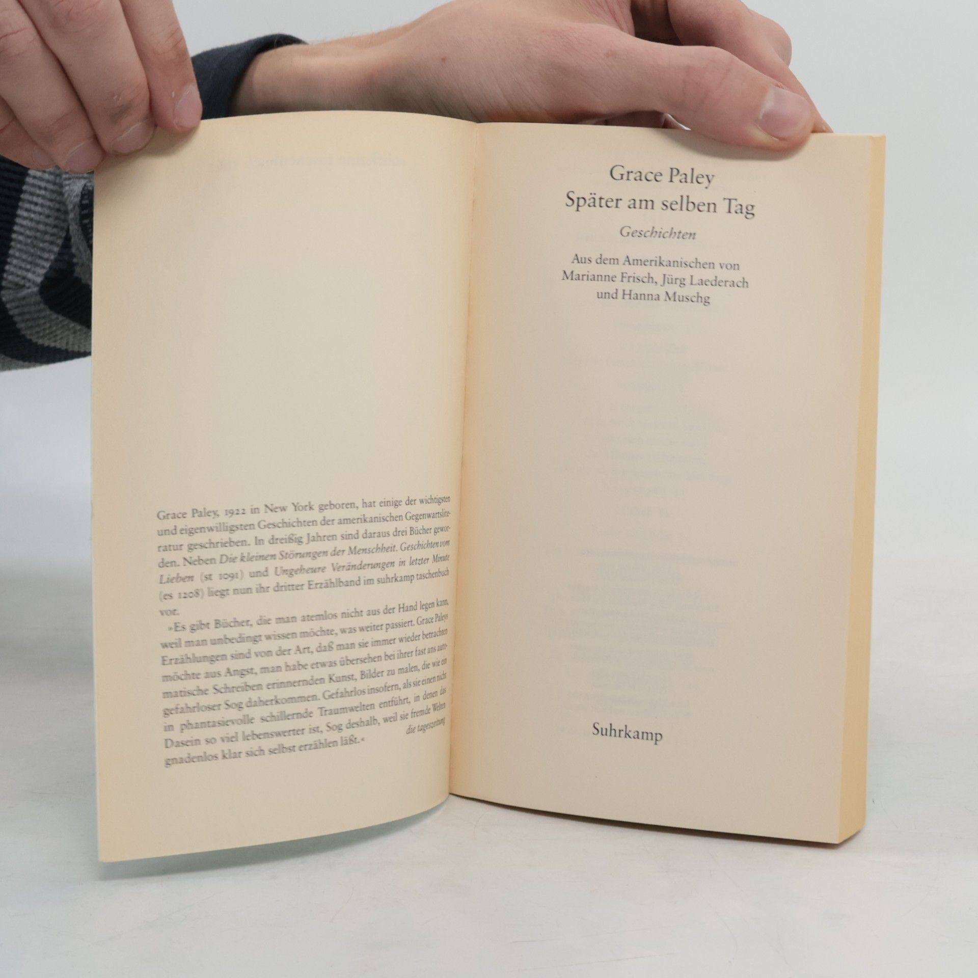 Grace Paley Später am selben Tag