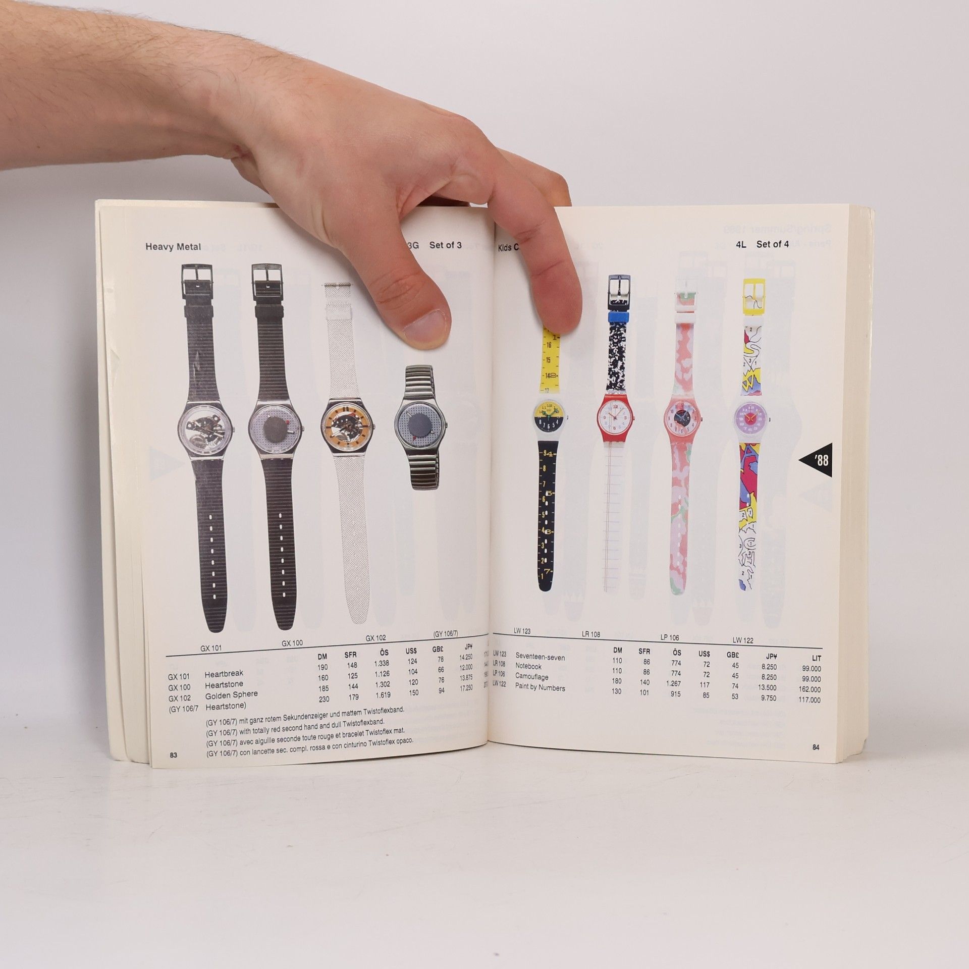 Benello's Katalog für Swatch-Uhren