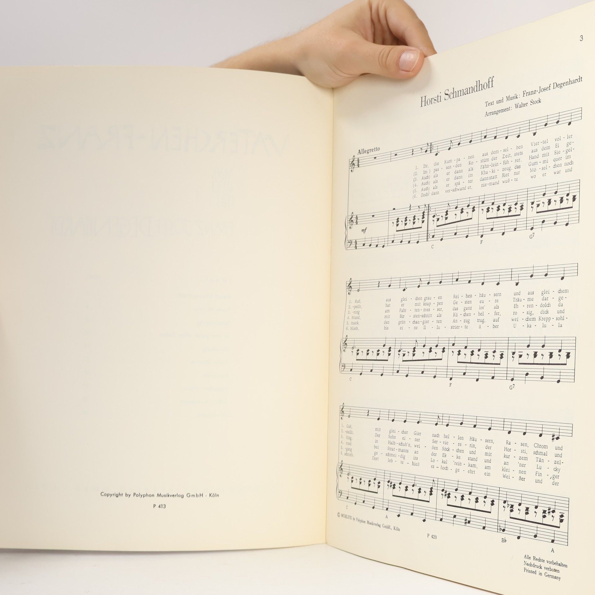 Franz Josef Degenhardt Chansons von, und mit Franz Josef Degenhardt