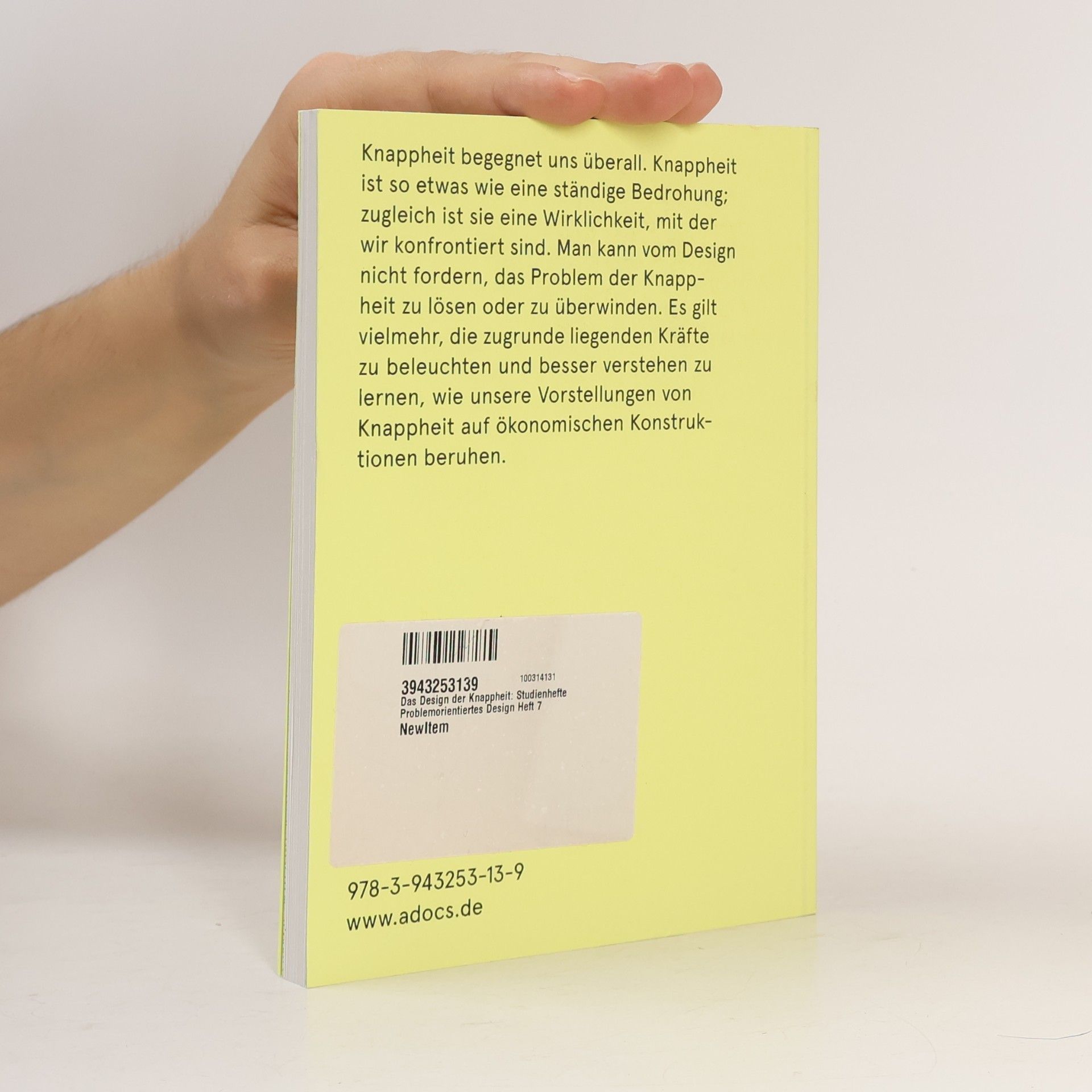 Jon Goodbun Das Design der Knappheit