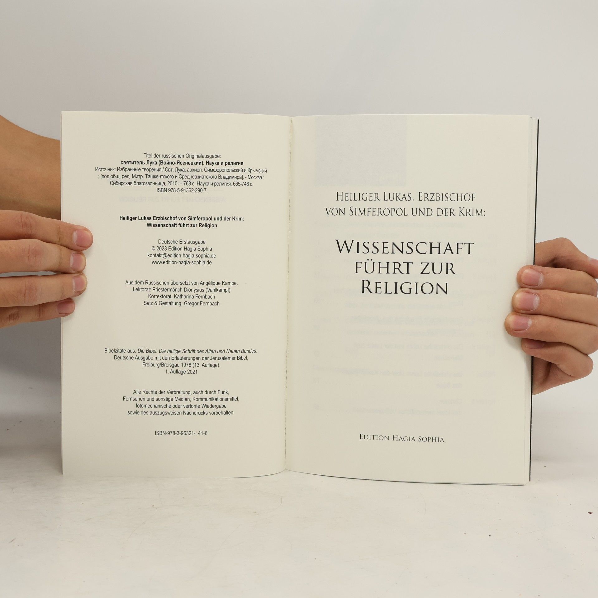 Heiliger Lukas Wissenschaft führt zur Religion