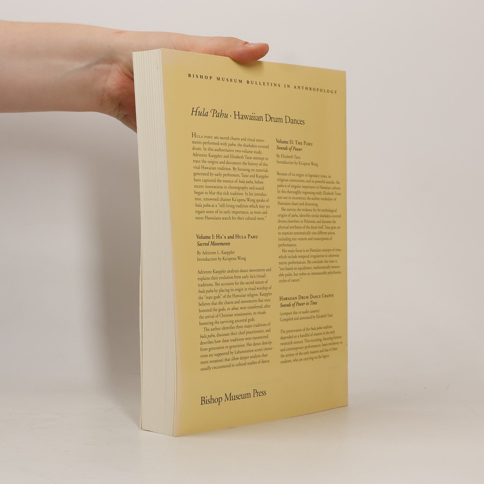 Elizabeth Tatar Bishop Museum Bulletins in Anthropology - 2: Hula Pahu