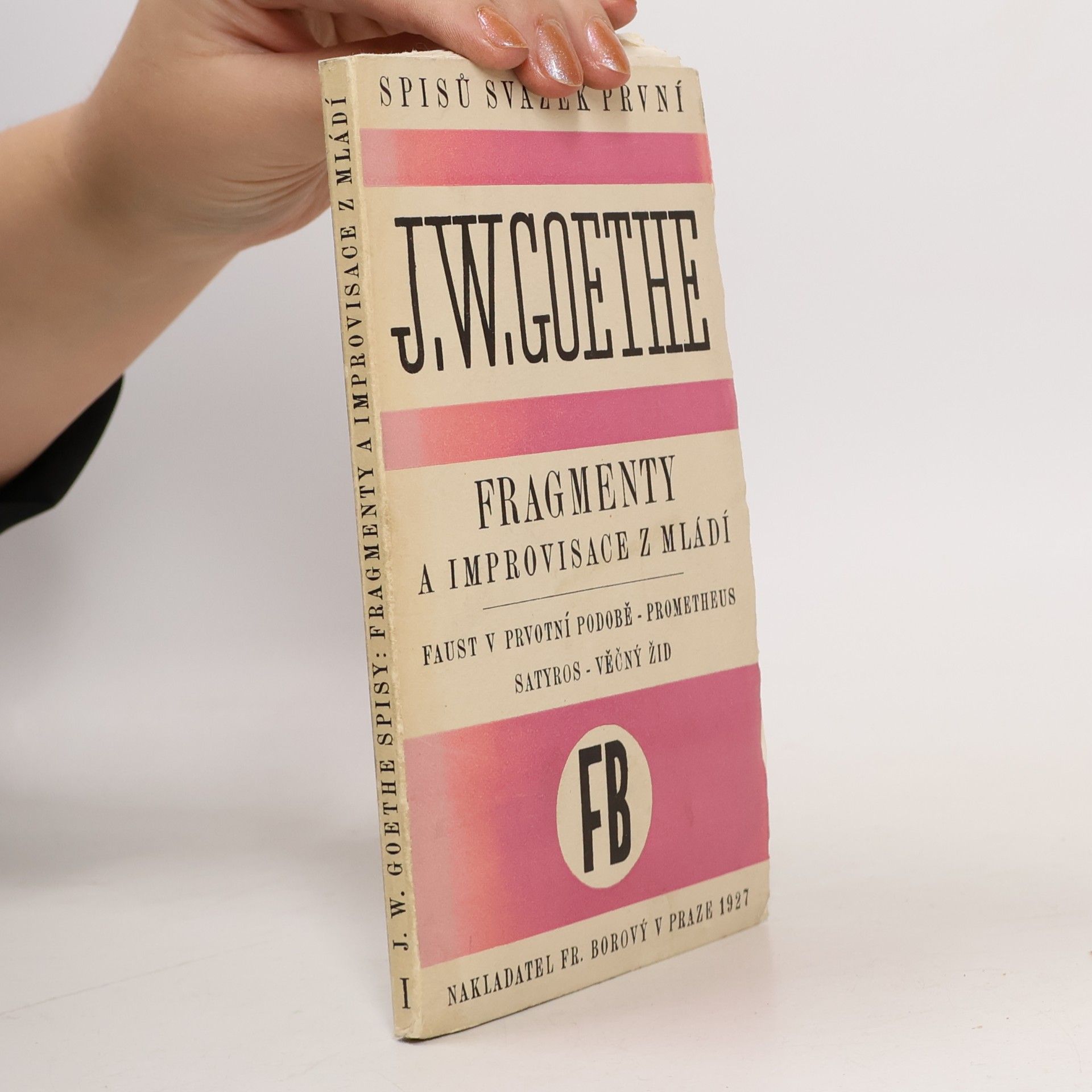 J. W. Goethe Fragmenty a improvisace z mládí.