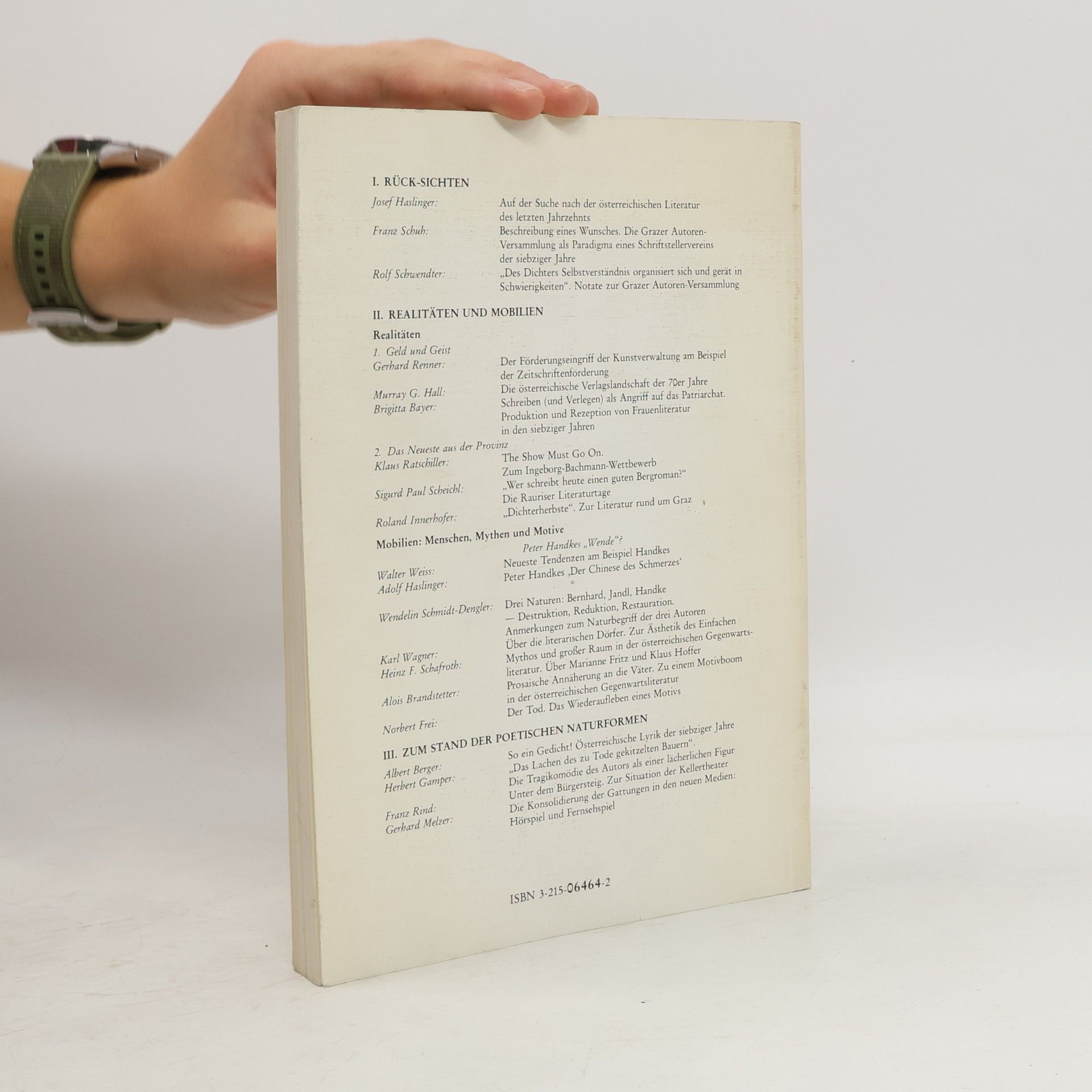 Friedbert Aspetsberger Schriften des Institutes für Österreichkunde: Zeit ohne Manifeste?
