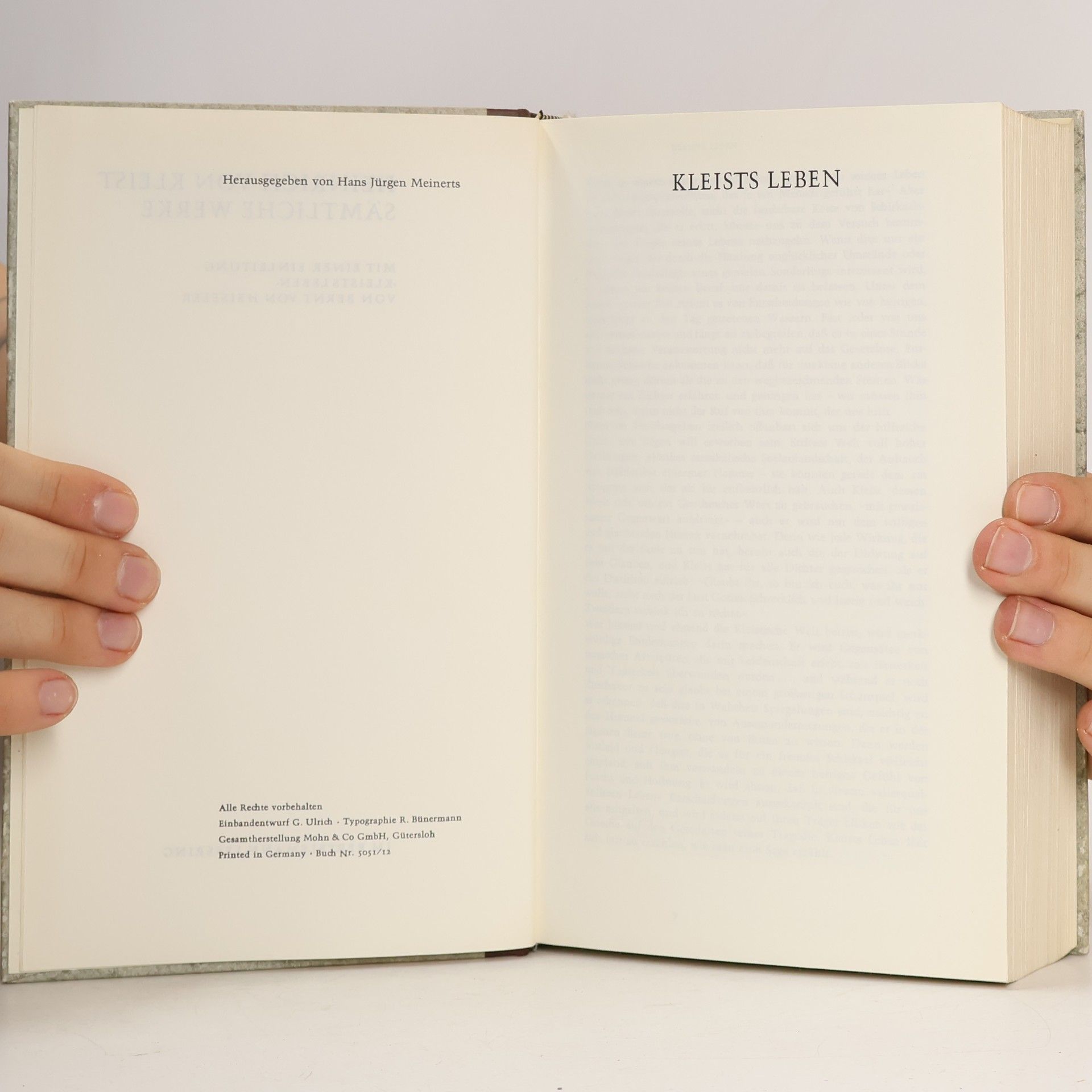 Heinrich von Kleist Samtliche Werke. Kleists Leben