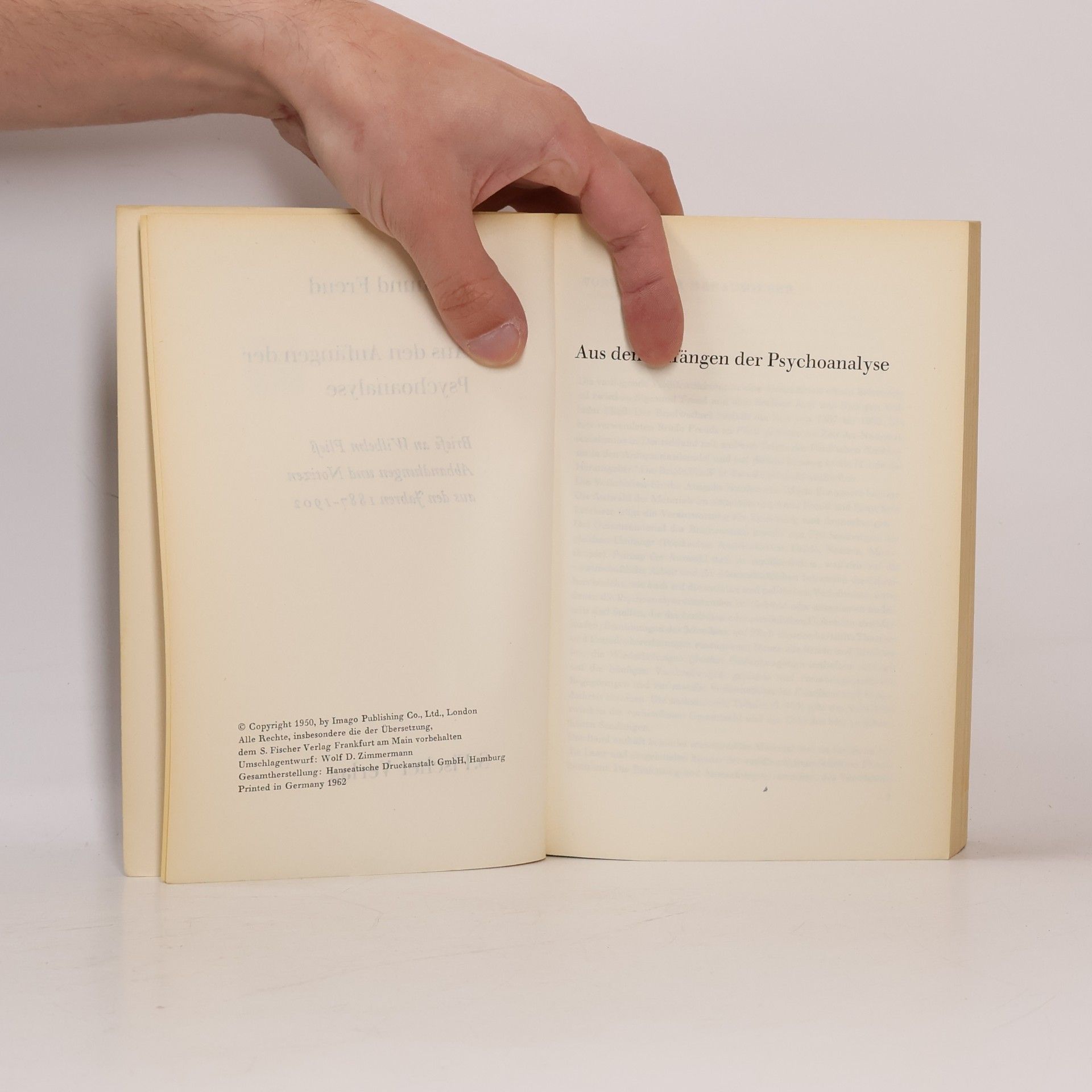 Sigmund Freud Aus den Anfängen der Psychoanalyse