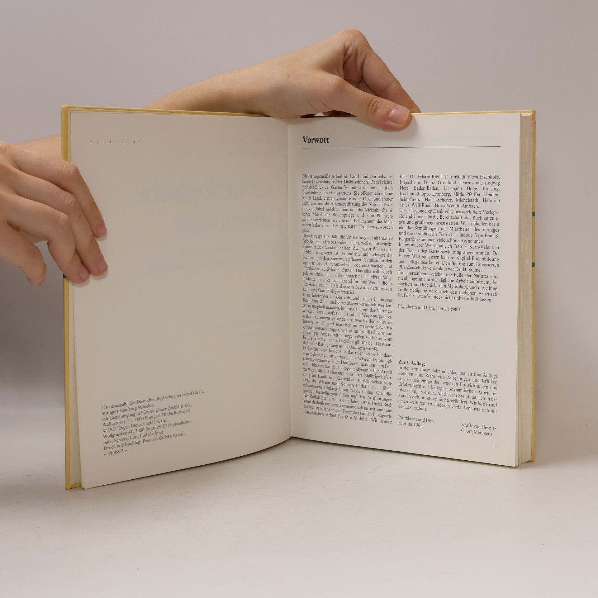 Krafft von Heynitz Das biologische Gartenbuch