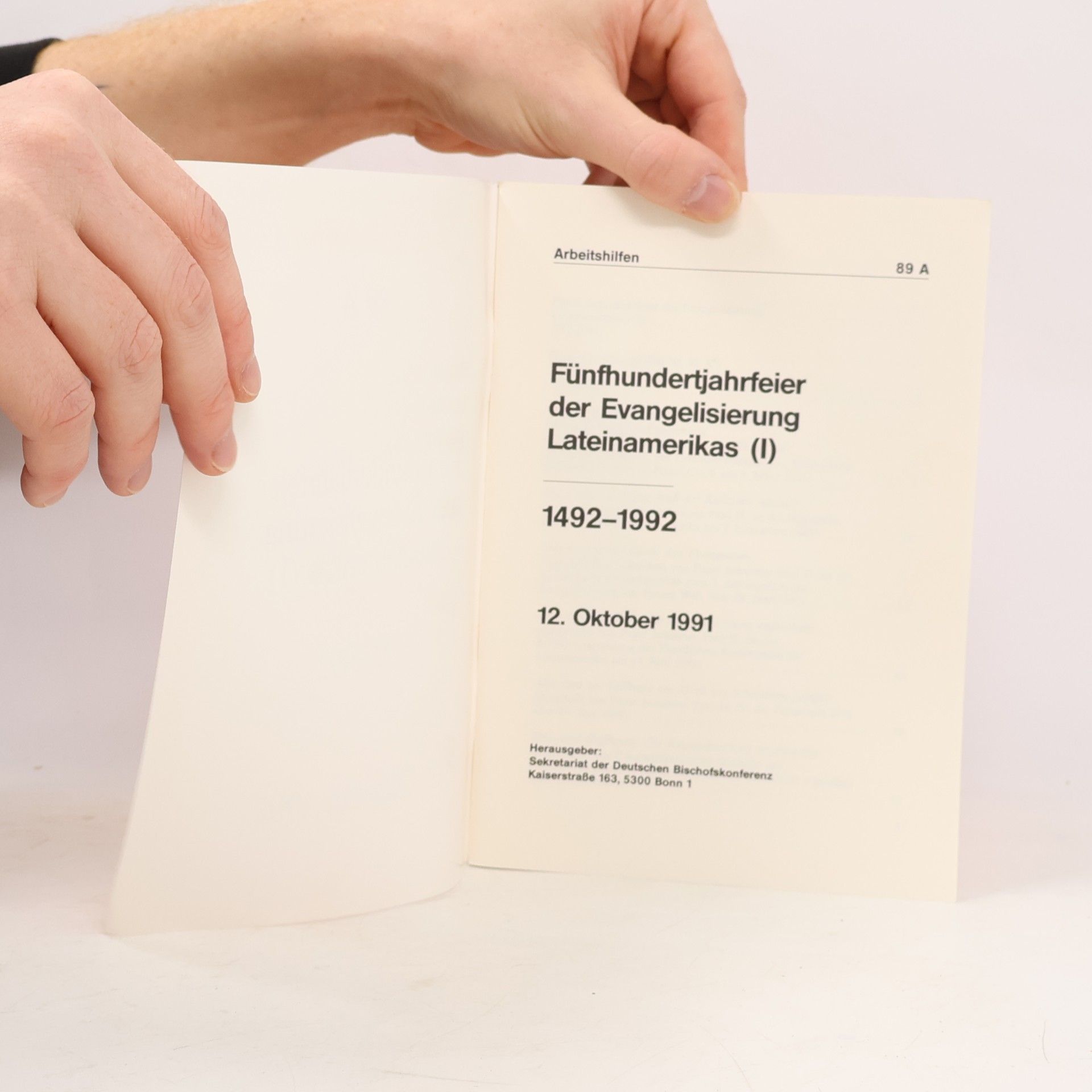 Autorenkollektiv Fünfhundertjahrfeier der Evangelisierung Lateinamerikas (I)