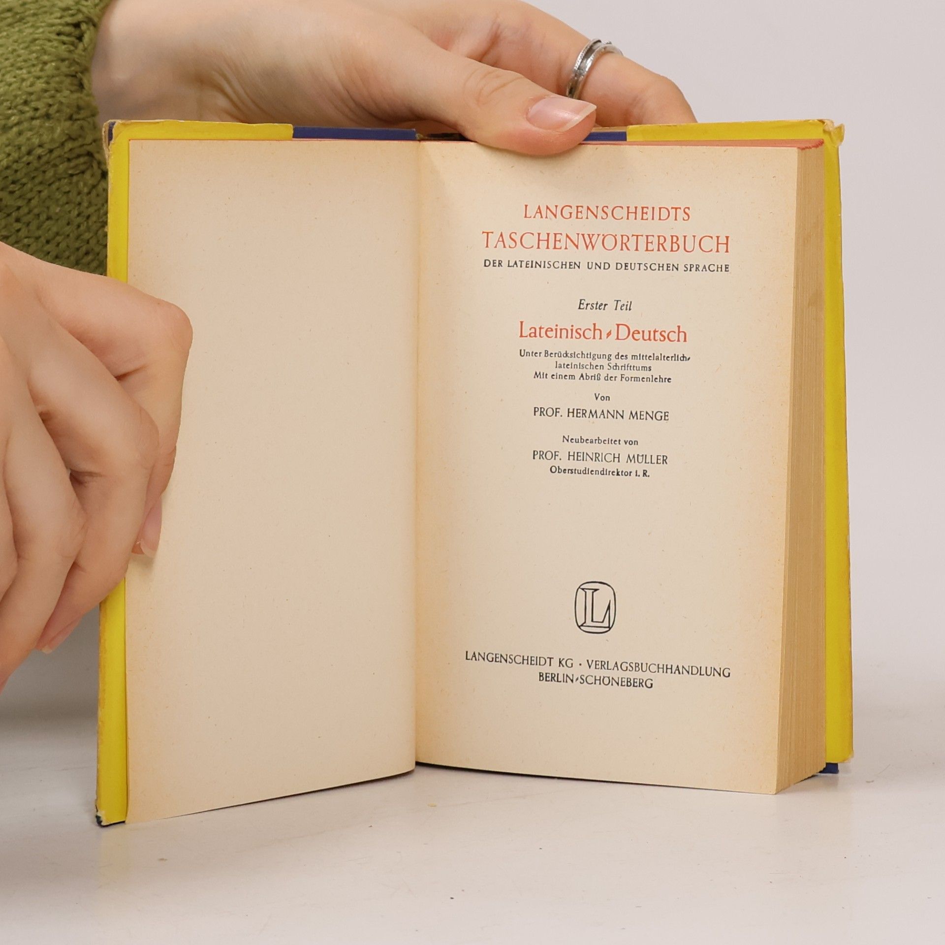 Hermann Menge Langenscheidts Taschenwörterbuch