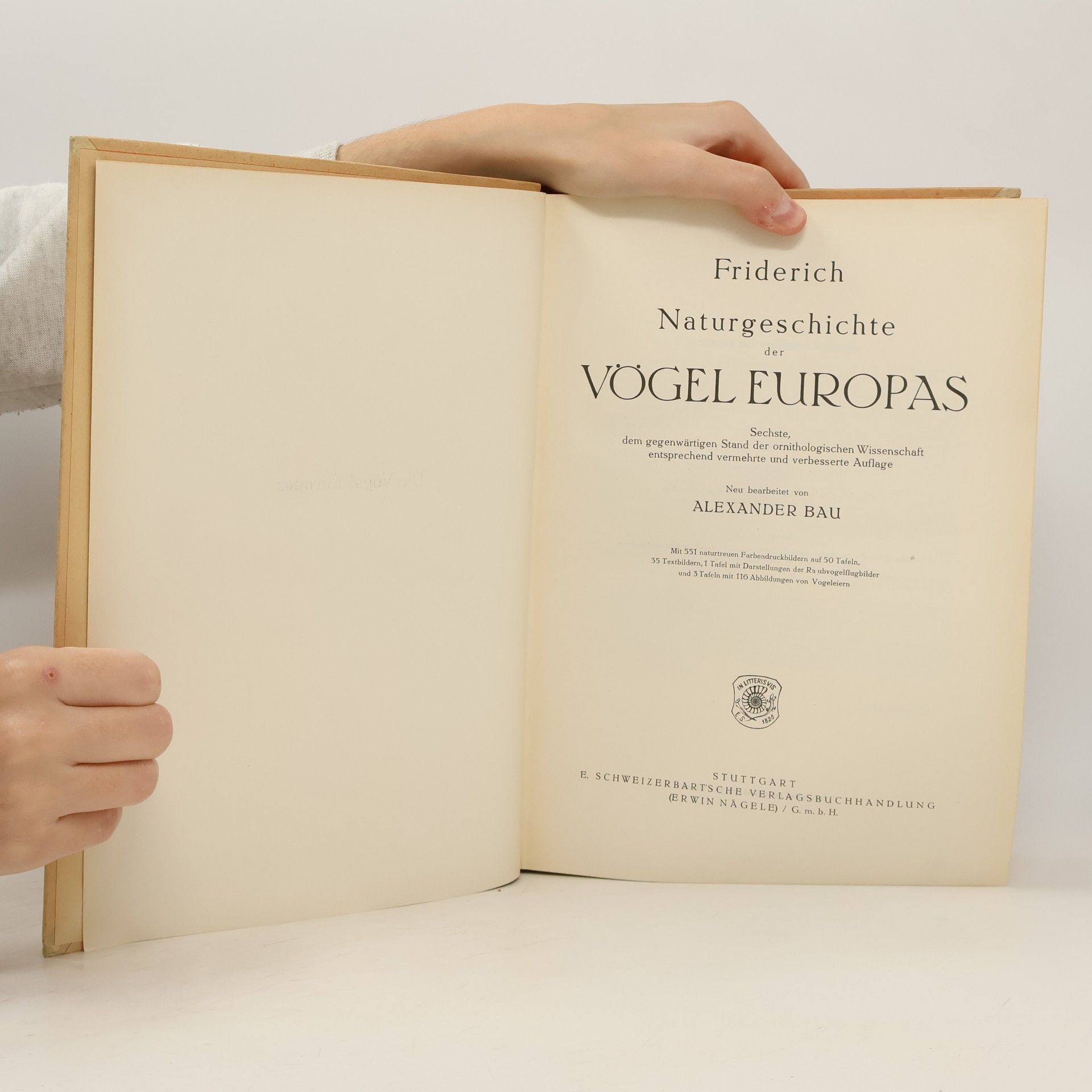 Friderich Friderich Naturgeschichte der Vögel Europas