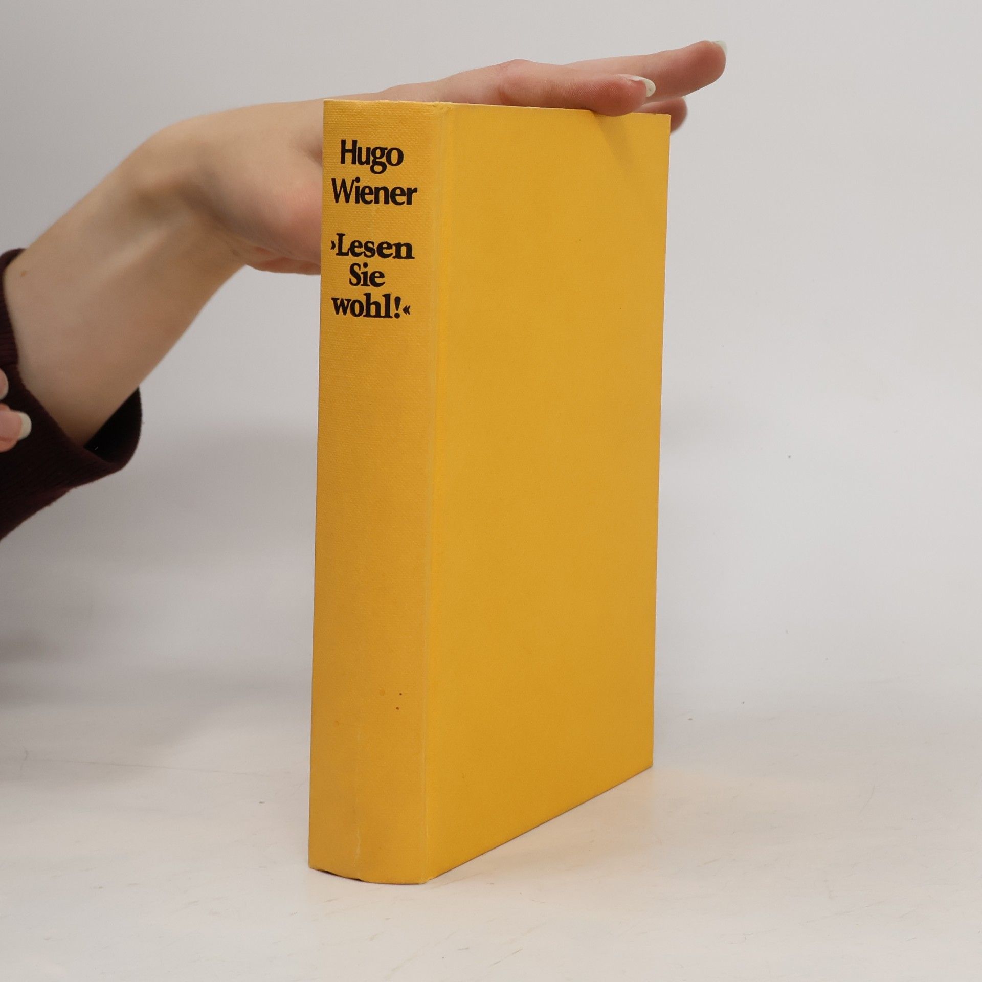 Hugo Wiener Lesen Sie wohl!