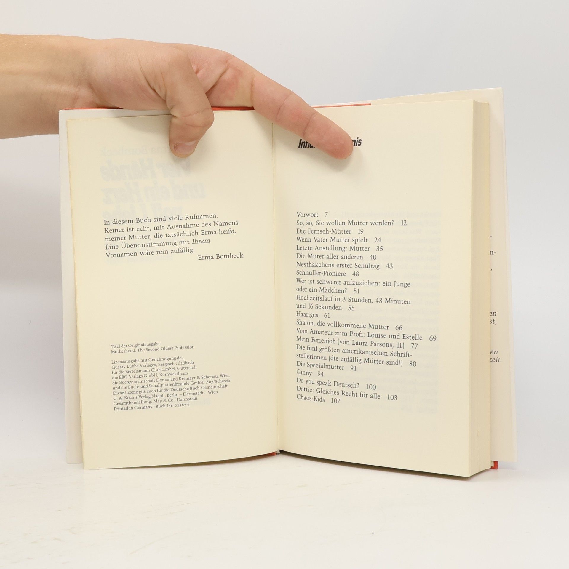 Erma Bombeck Vier Hände und ein herz voll Liebe