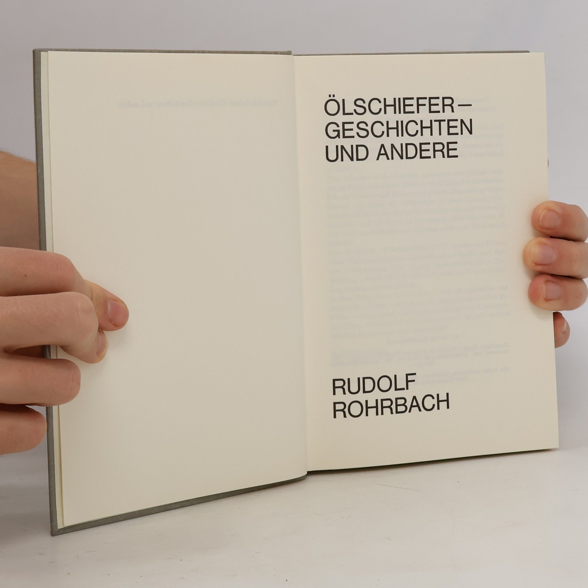 Rudolf Rohrbach Ölschiefer-Geschichten und andere