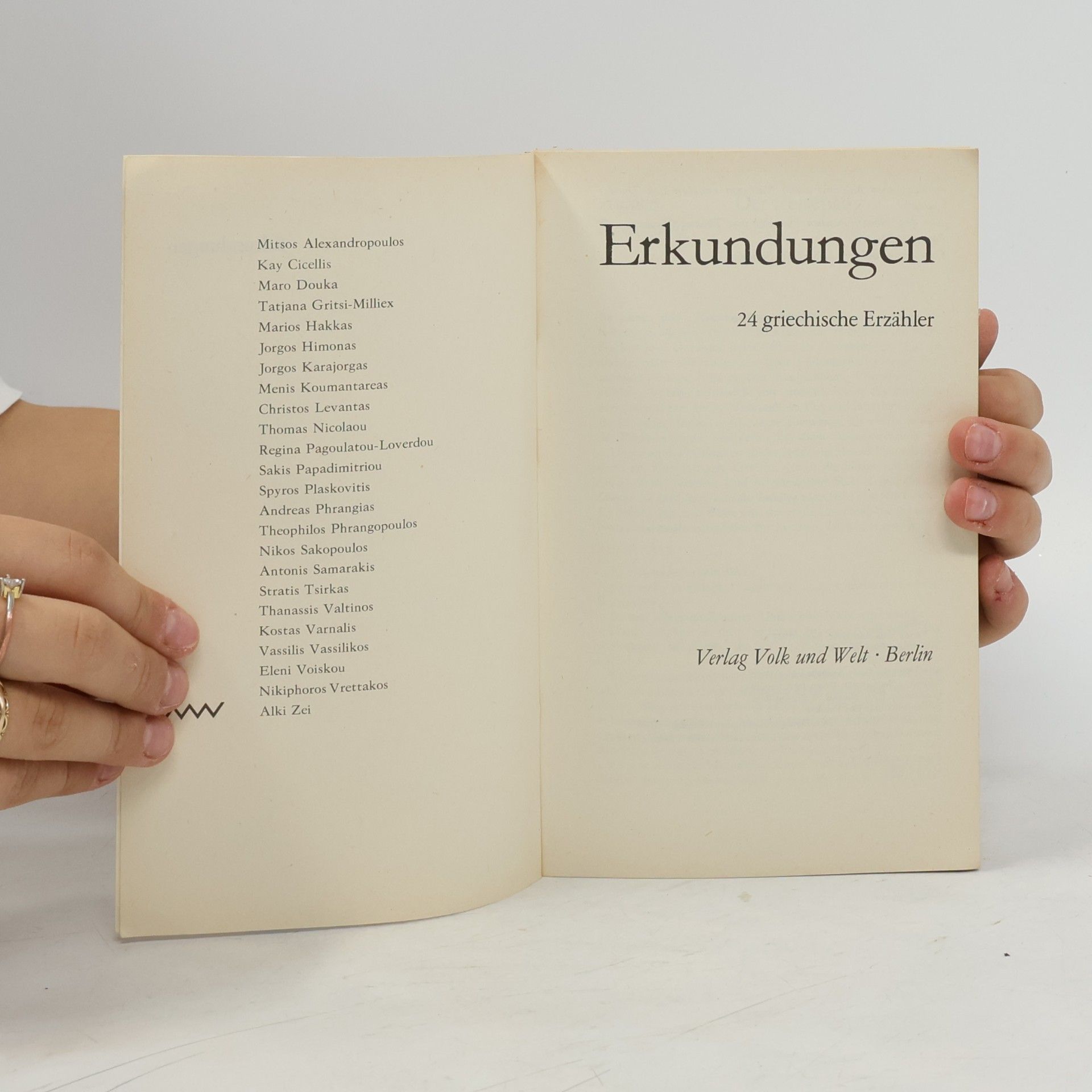 Thomas Nicolau Erkundungen : 24 griechische Erzähler