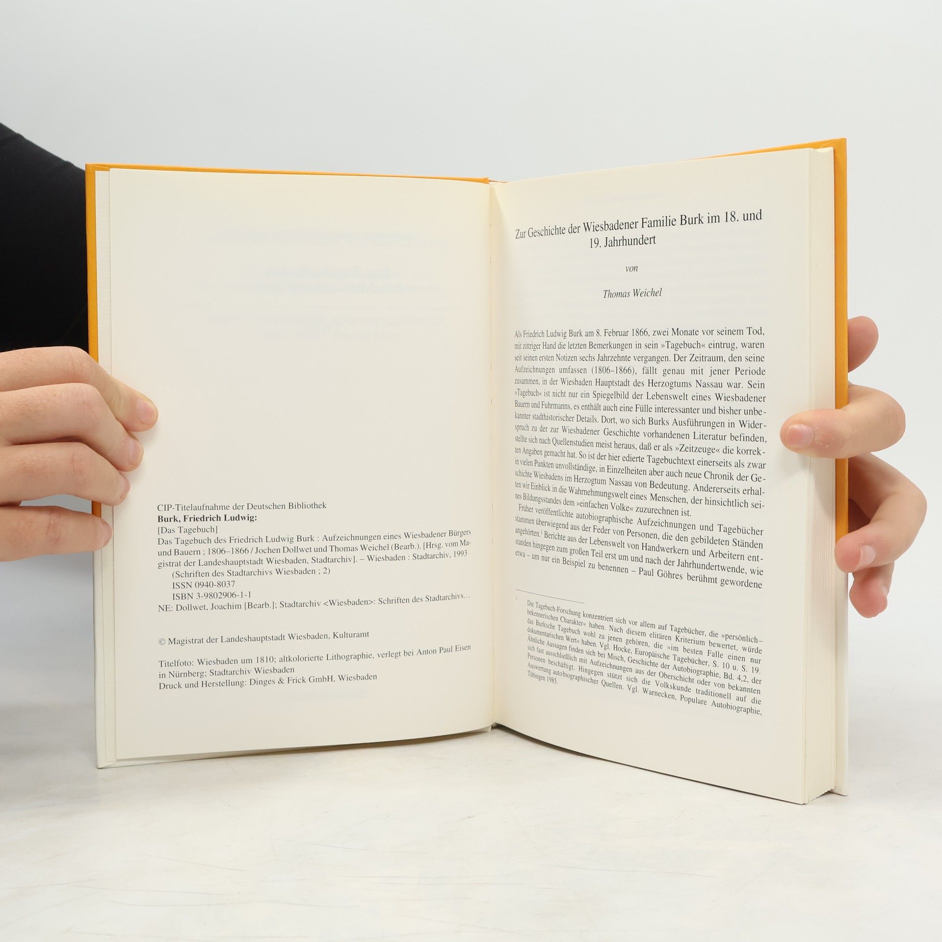Friedrich Ludwig Burk Schriften des Stadtarchivs Wiesbaden - 2: Das Tagebuch des Friedrich Ludwig Burk
