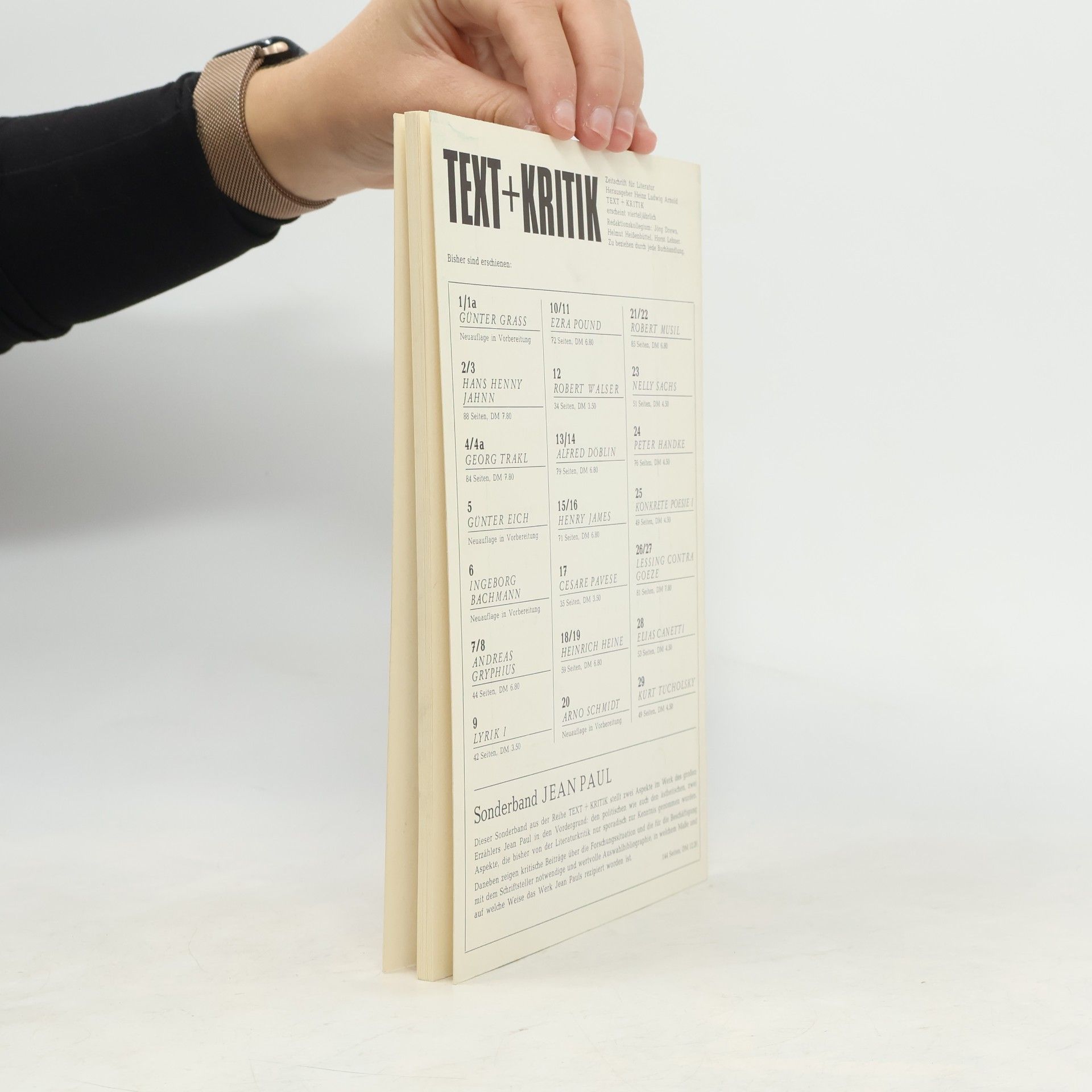 Kolektiv autorů TEXT+KRITIK 29: Kurt Tucholsky
