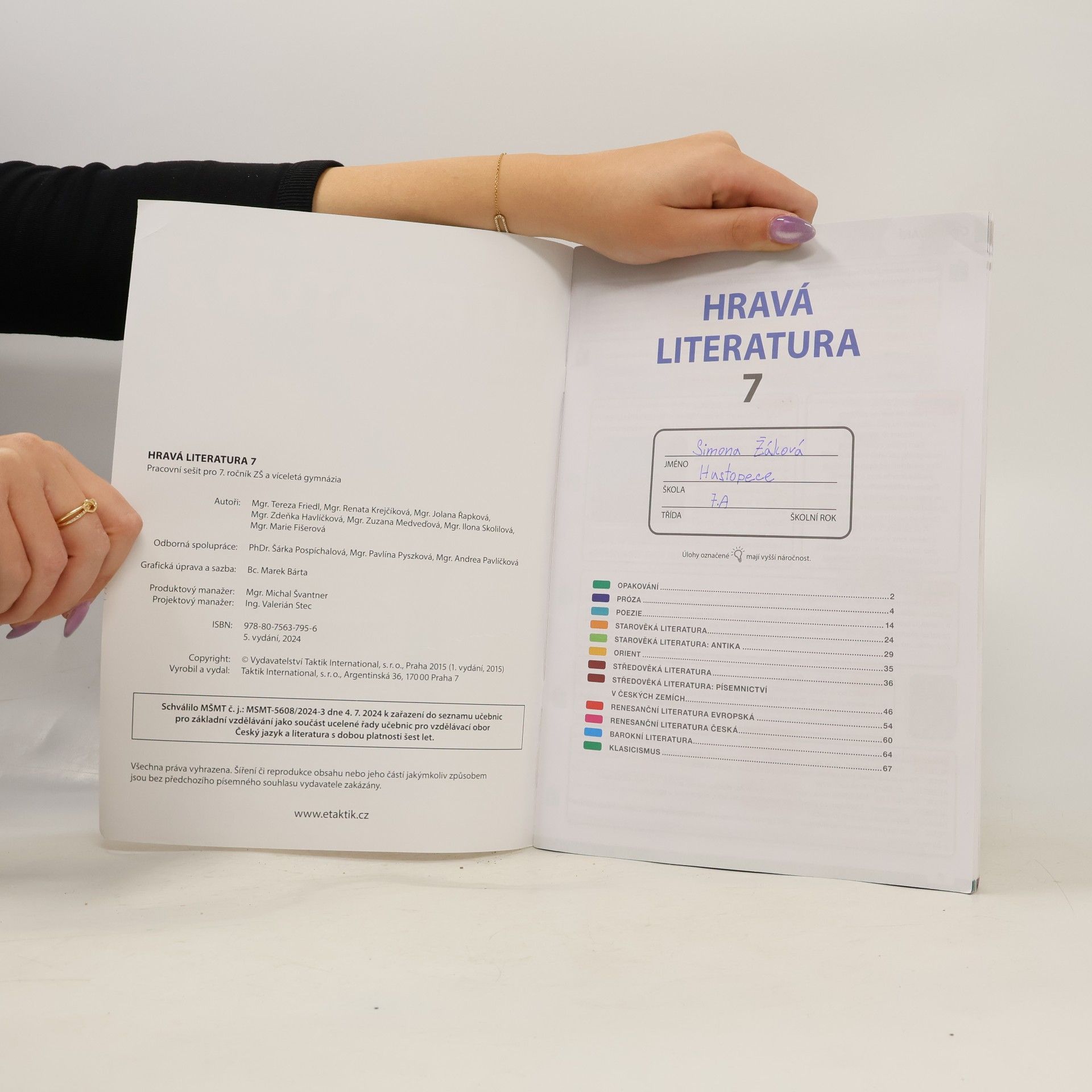 Tereza Friedl Hravá literatura 7