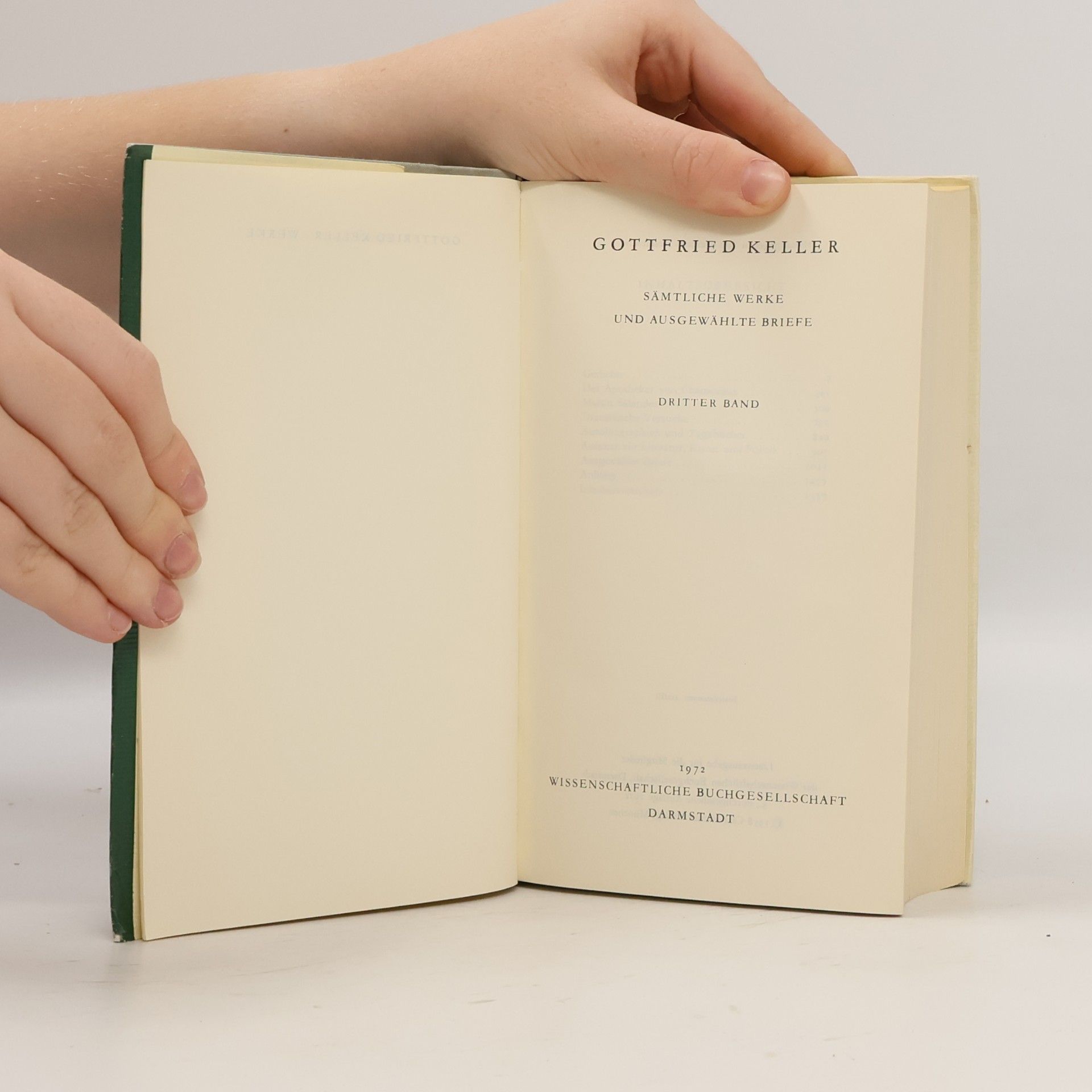 Gottfried Keller Sämtliche Werke in drei Bänden III.