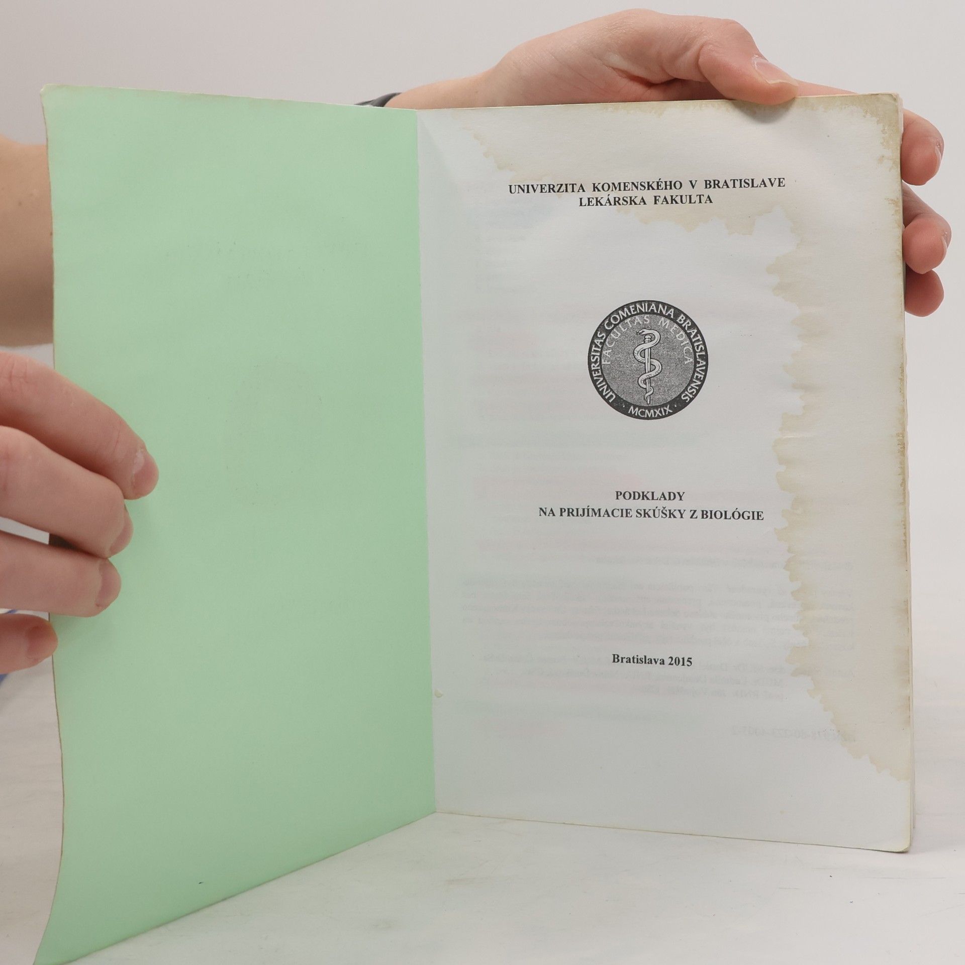 Various authors Podklady na prijímacie skúšky z biológie