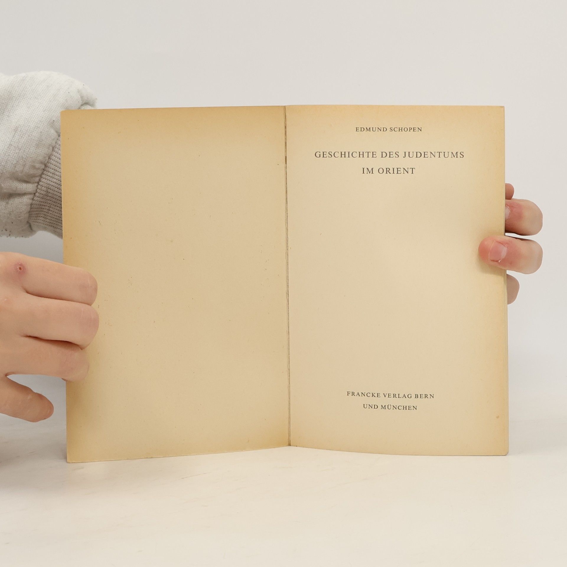 Edmund Schopen Geschichte des Judentums im Orient