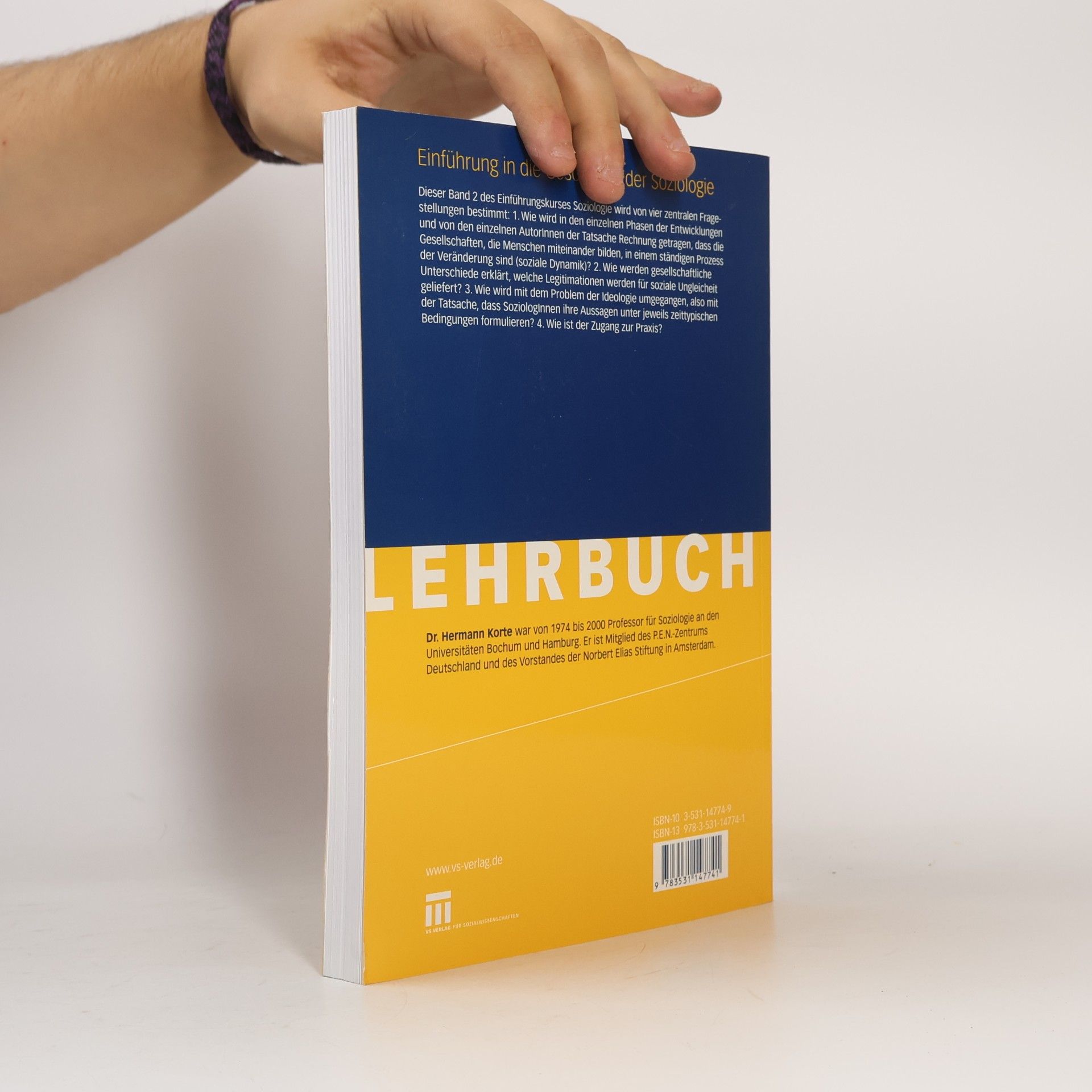 Hermann Korte Einführungskurs Soziologie - 2: Einführung in die Geschichte der Soziologie