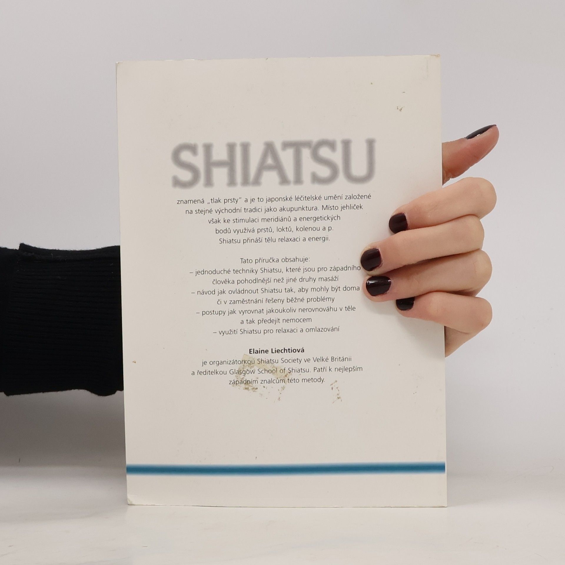 Elaine Liechti Shiatsu. Japonská masáž pro zdraví a dobrou kondici.