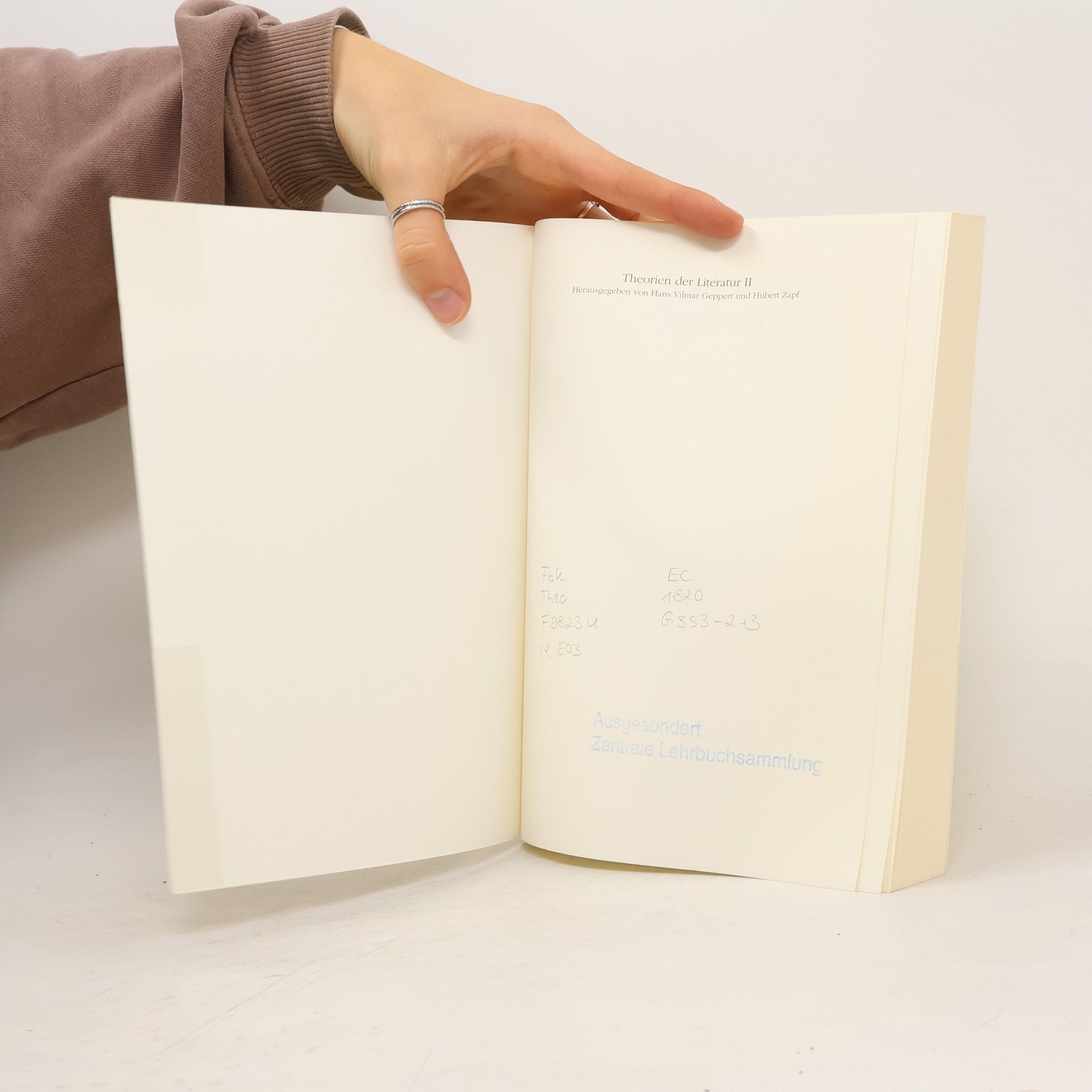 Franz Ziegler Theorien der Literatur