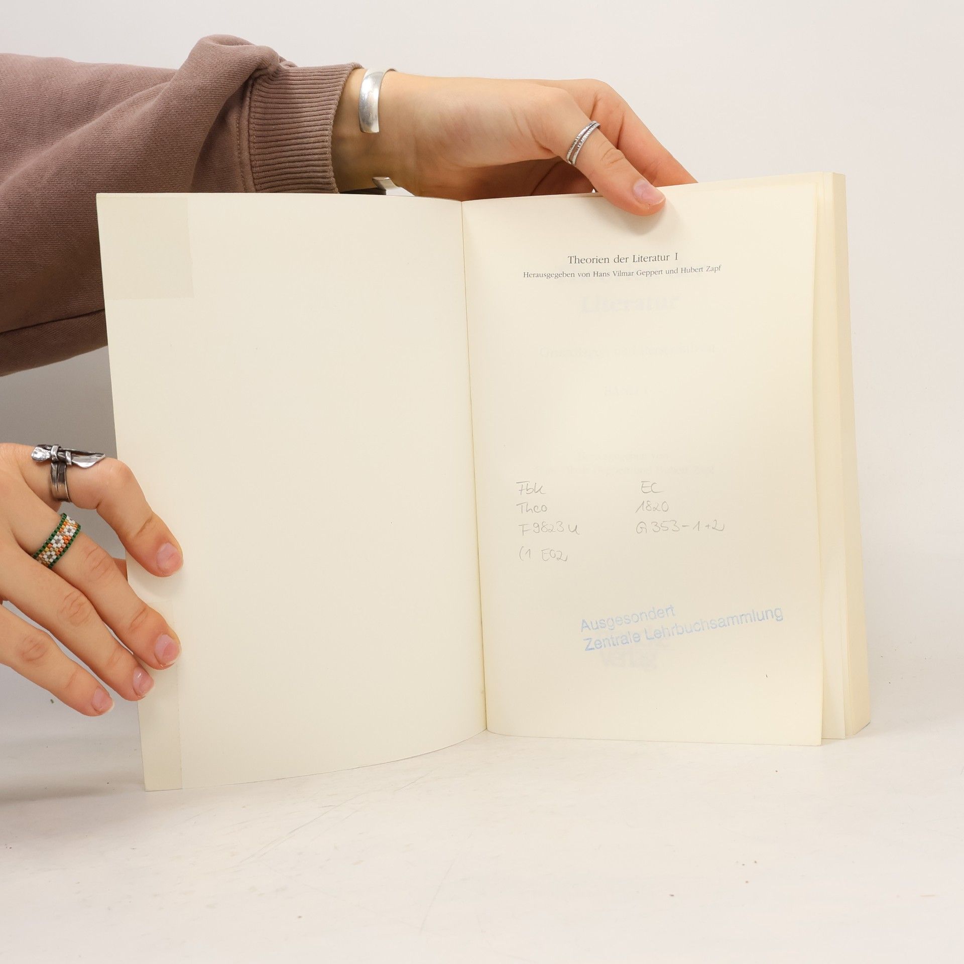Hans Vilmar Geppert Theorien der Literatur