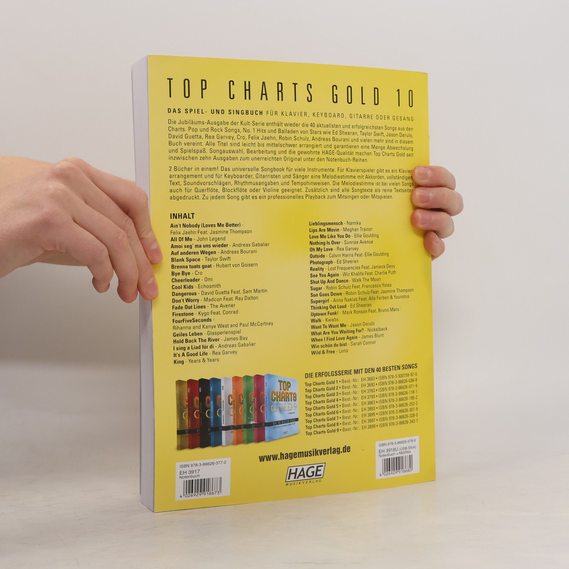 Helmut Hage Top Charts Gold 10 mit 2 Playback CDs