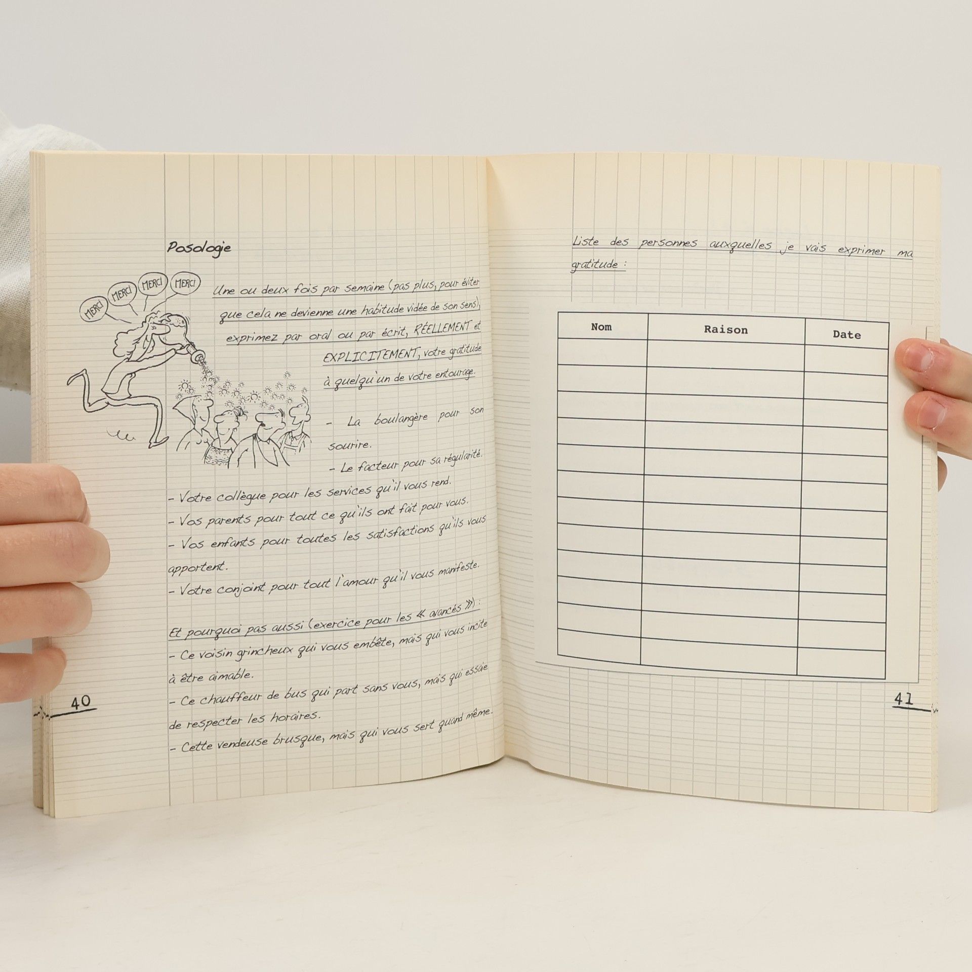 Yves-Alexandre Thalmann Petit cahier d'exercices d'entraînement au bonheur