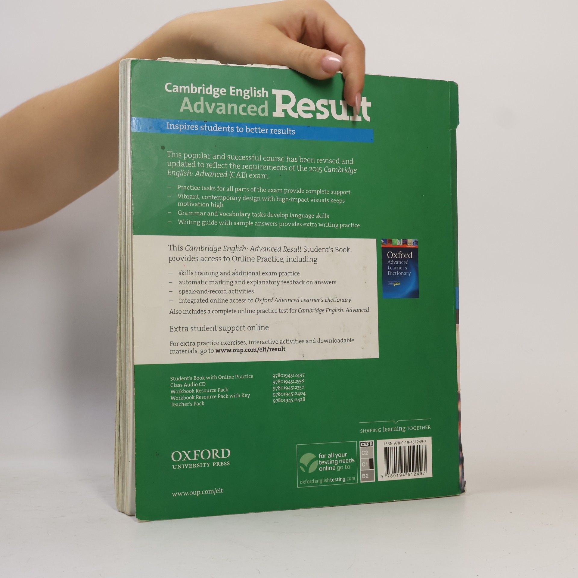 Kathy Gude Cambridge English advanced result : student´s book with online practice